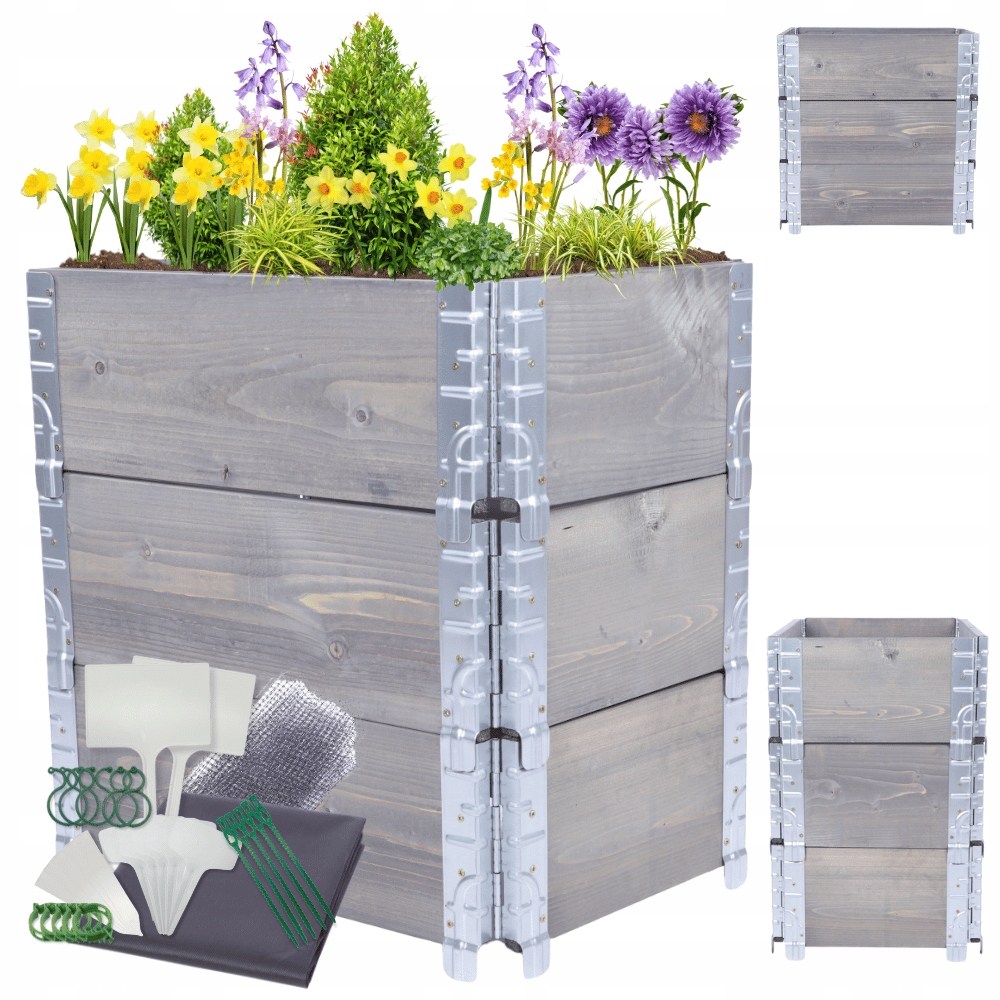 Vyvýšený kaskádový záhon herbárium na impregnáciu 60x60x40