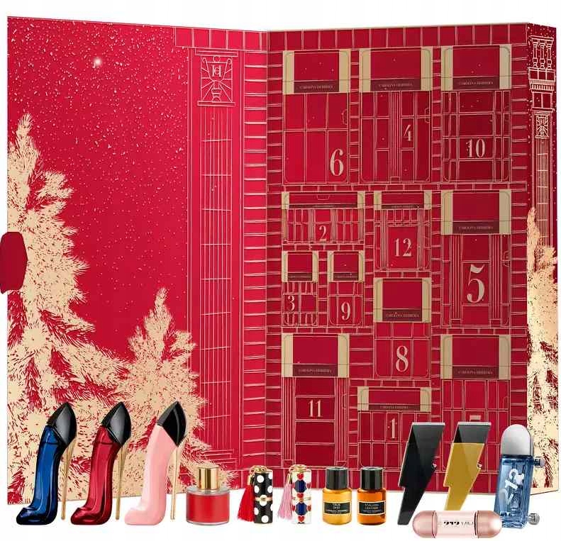 Carolina Herrera Kalendarz Adwentowy Zestaw wody perfumowane pomadki