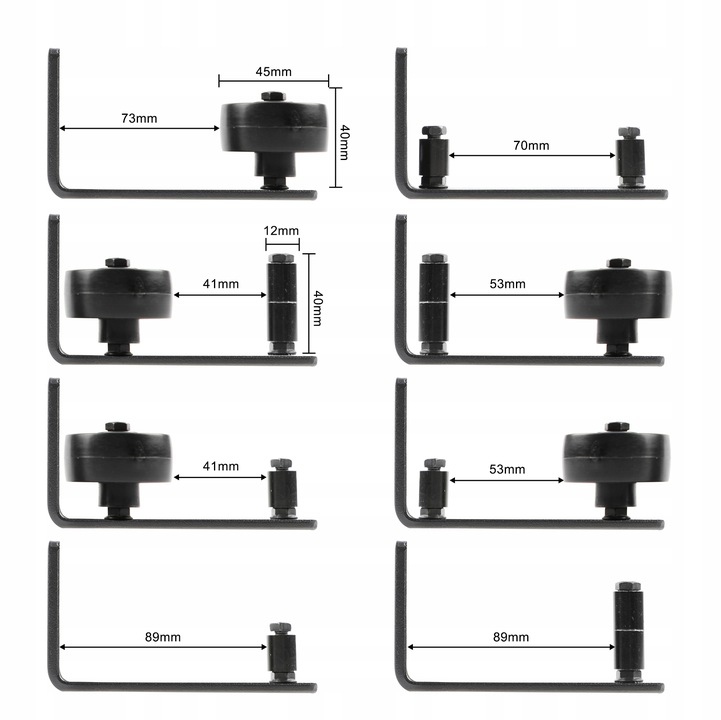 PROWADZENIE PROWADNIK DOLNY DRZWI PRZESUWNYCH 84mm Długość prowadnicy 2 m