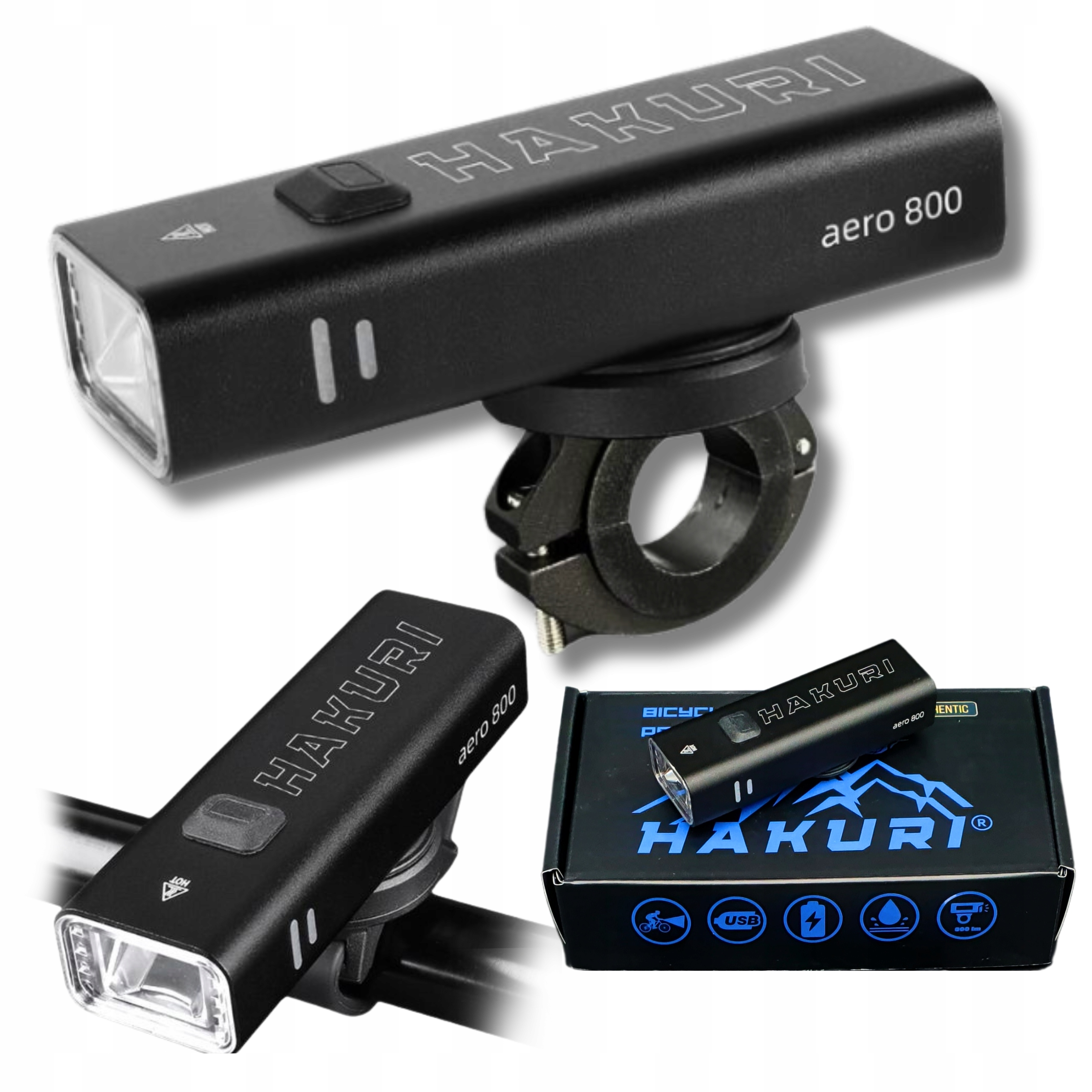 Přední světlo na kolo, silné osvětlení na kolo 800 lm, 4 režimy svícení