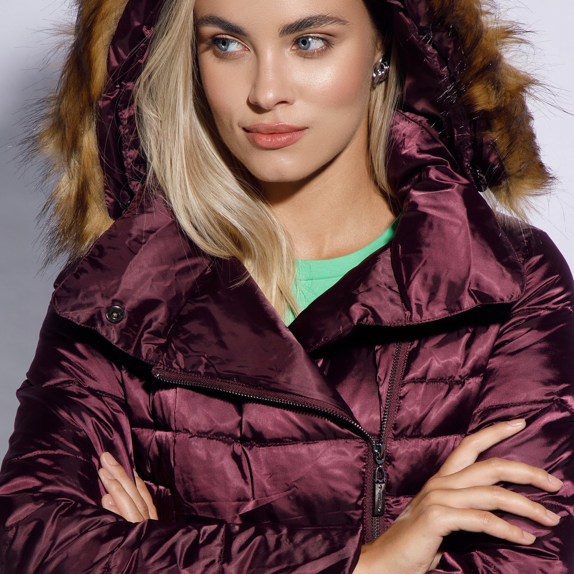 WITTCHEN damska kurtka puchowa fioletowa Rozmiar S