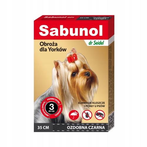 

Sabunol obroża czarna na pchły kleszcze York 35cm