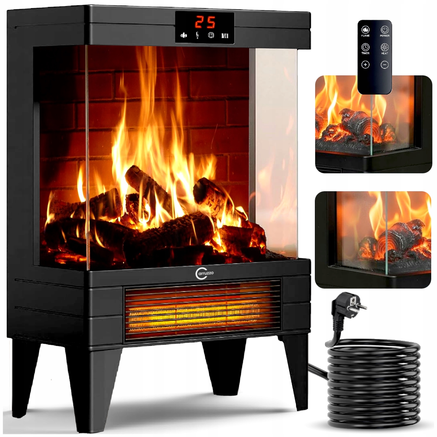 Grzejnik Elektryczny Kominek Farelka domowy łazienkowy Mocny Z Termostatem