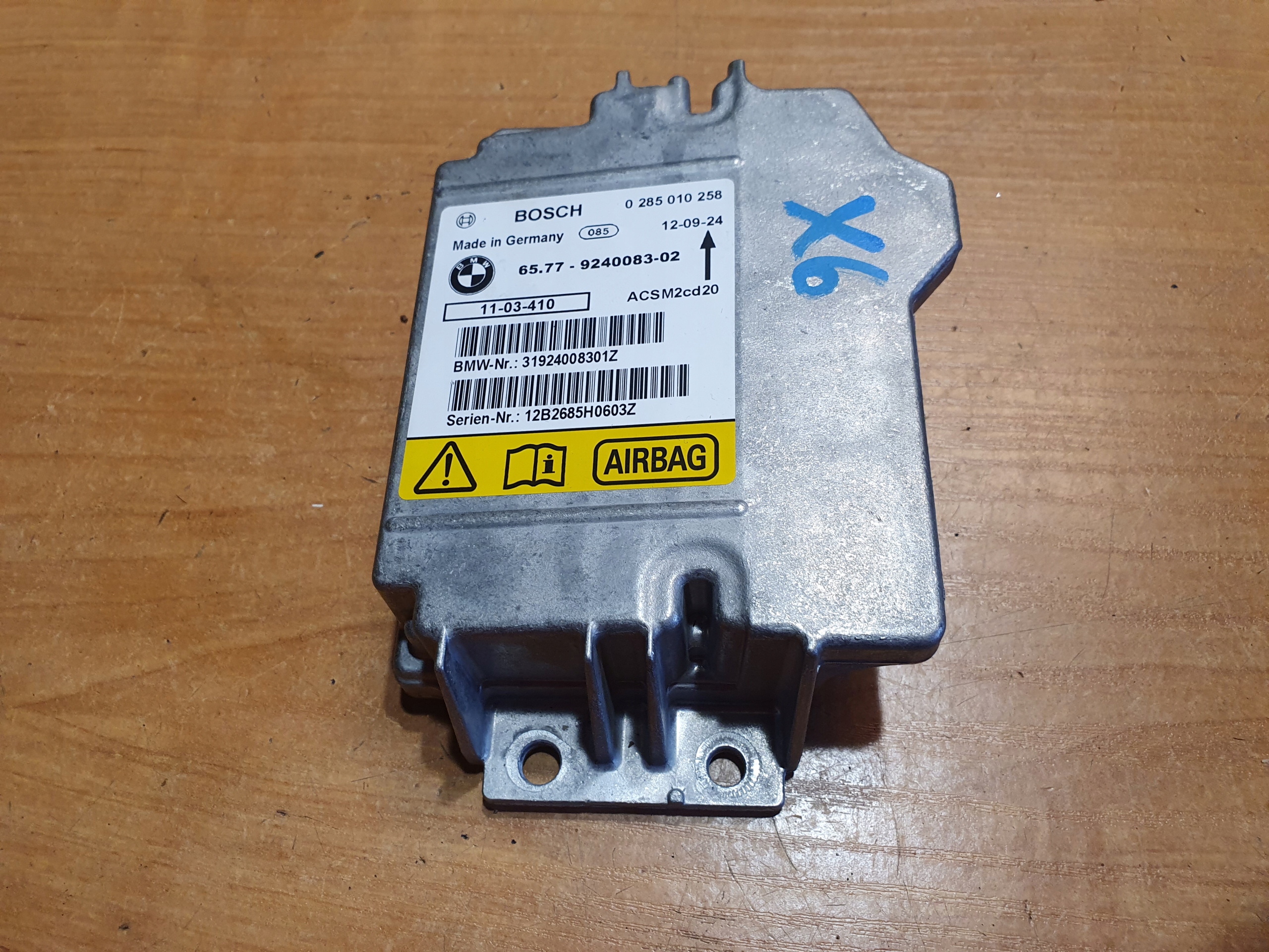 9240083-02 - BMW X6 E71 LIFT модуль датчика подушки безопасности 9240083