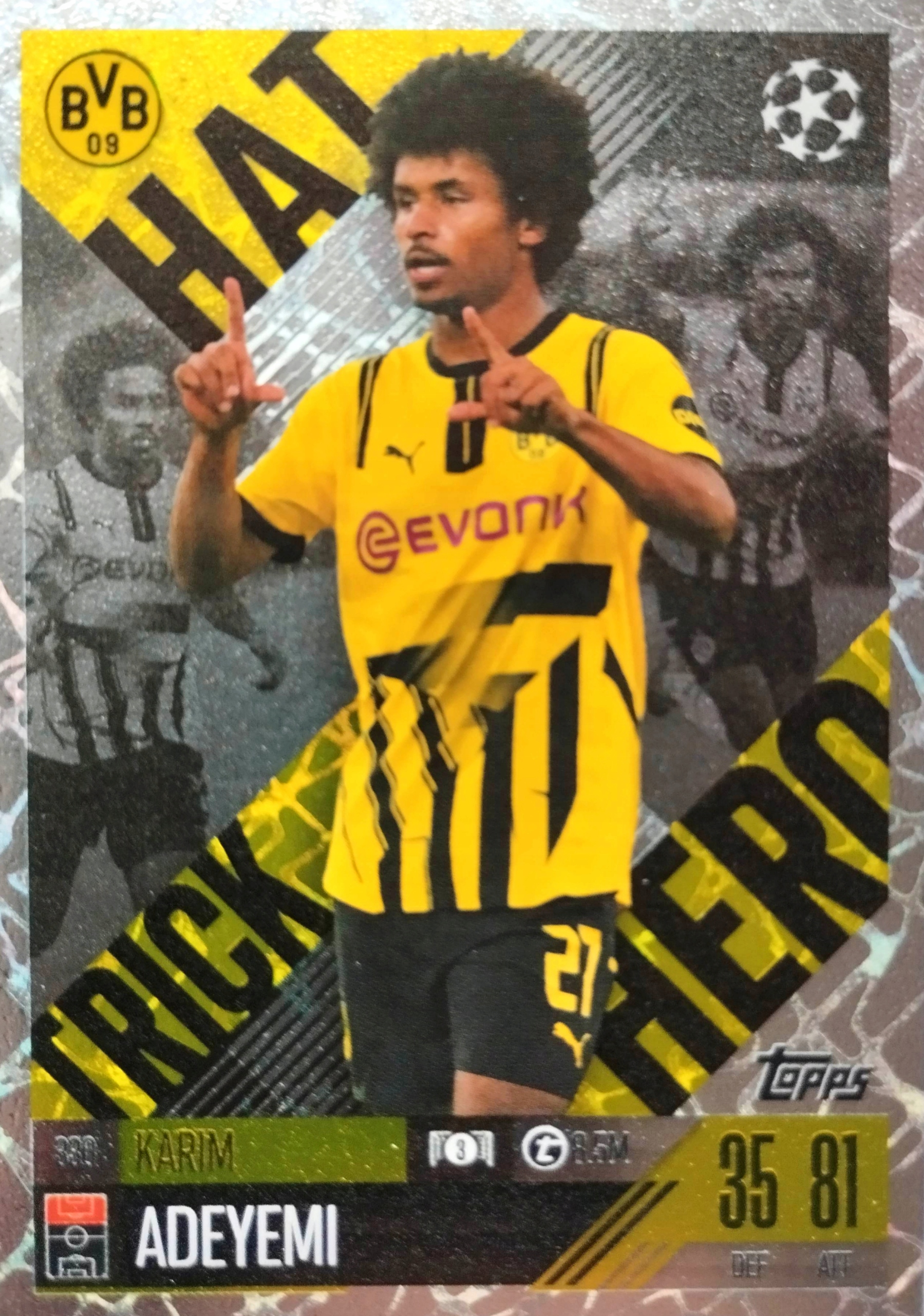 Topps Match Attax Extra 2024/25 2025 Hat-trick Hero 330 Adeyemi Borussia