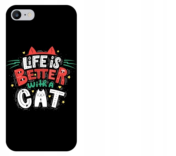 

Etui pokrowiec iPhone 8 Life is better with a cat