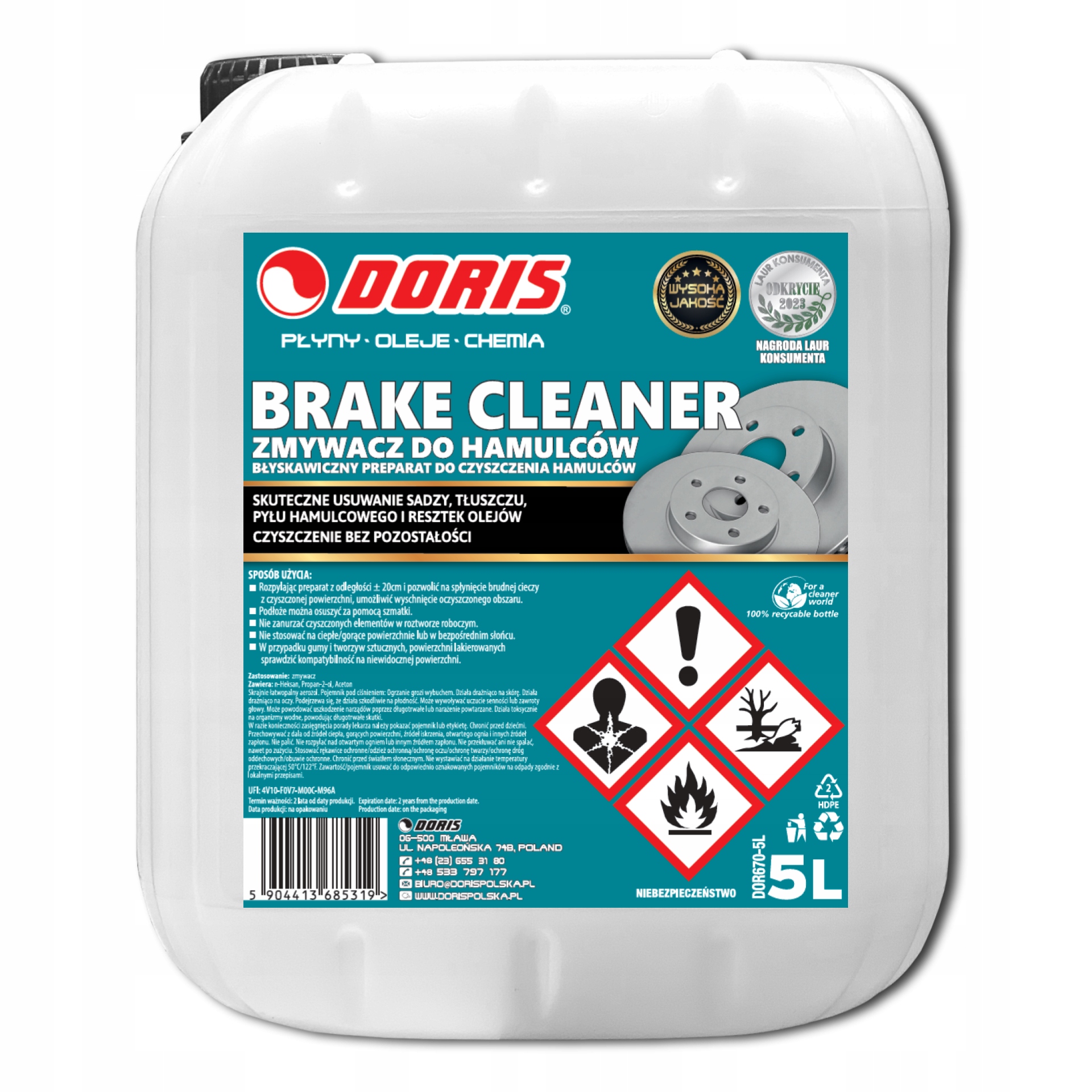 Doris zmywacz do hamulców uniwersalny 5L