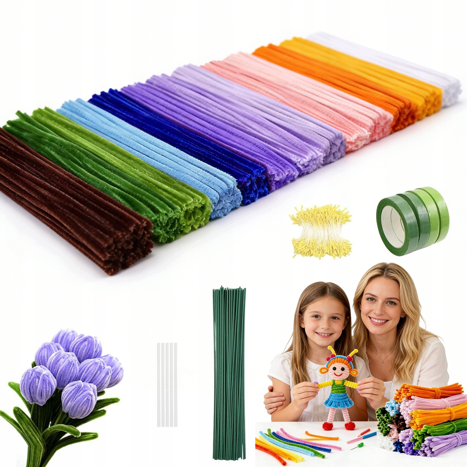 800KS Kreativní Drátky Floristické Ozdobné Dráty Na Květiny Diy