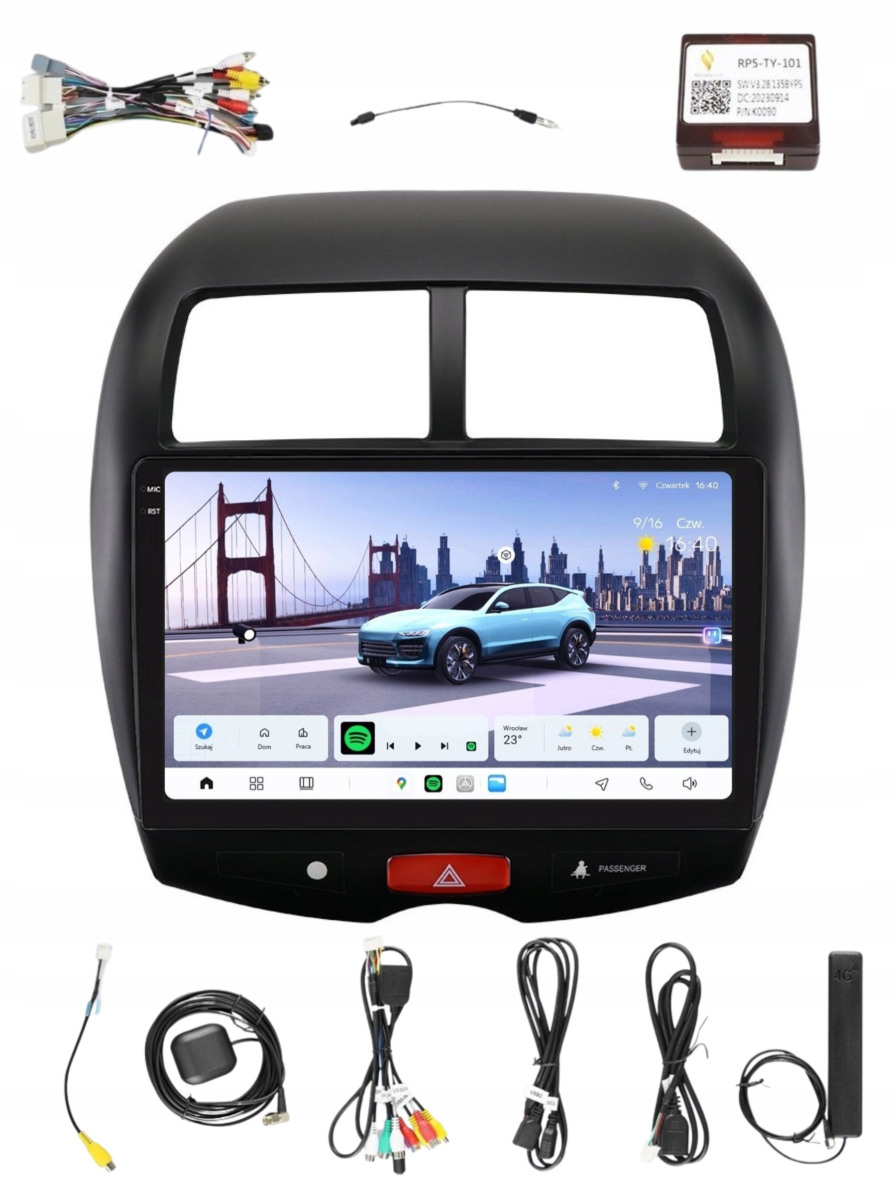 Rádio 2DIN Aura Ai Navigace Android Mitsubishi Asx A 8/256GB Lte Carplay