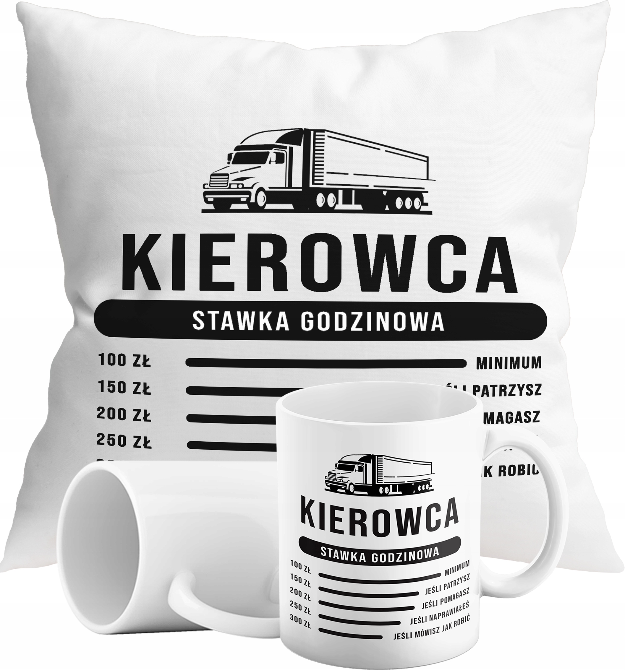 

Zestaw Kubek+poduszka Kierowca Tir Stawka Parodia
