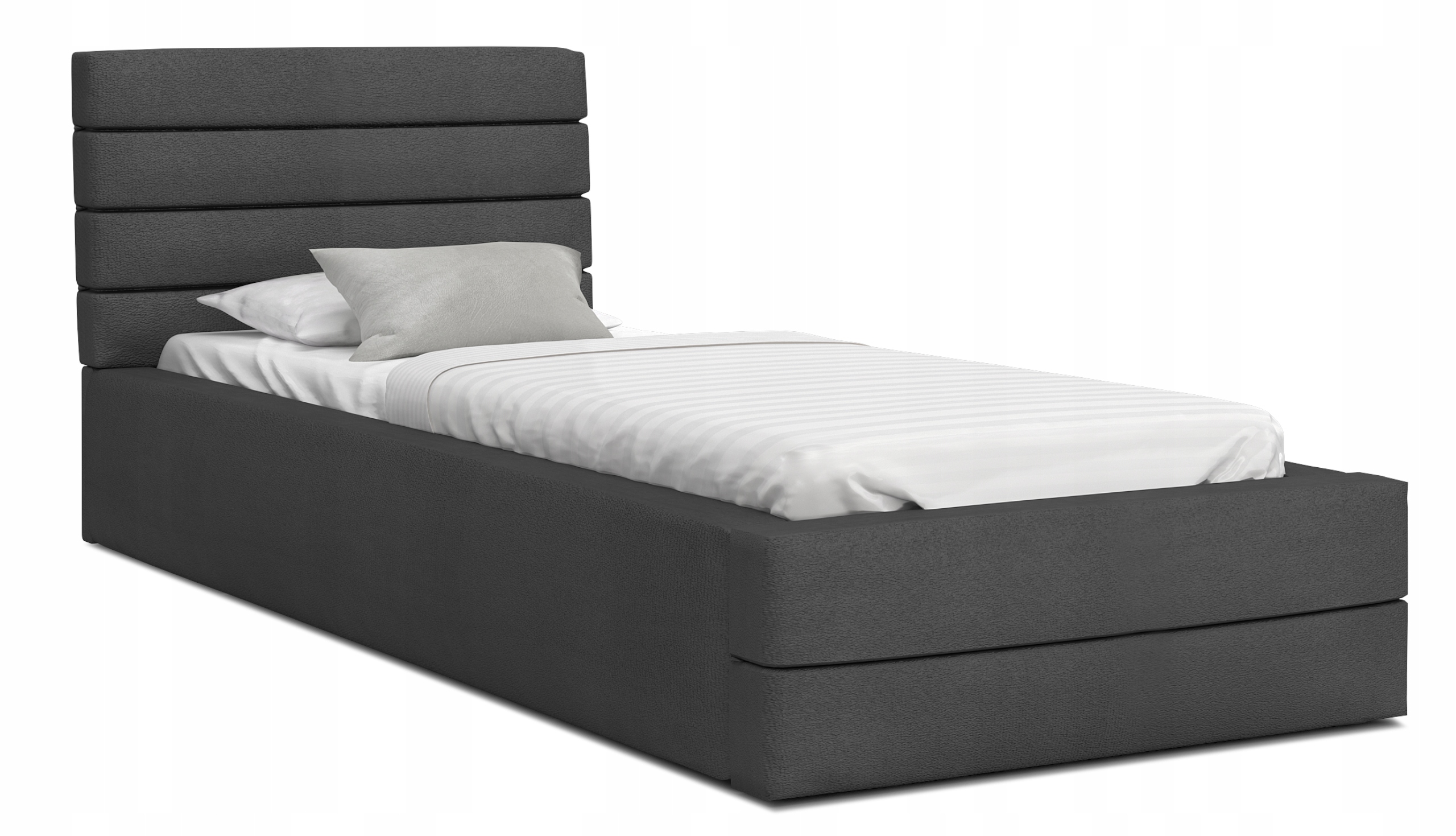 

Łóżko tapicerowane 90x200 pojemnik stelaż Virgin