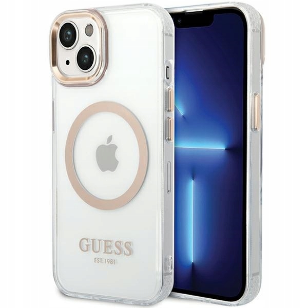 Guess GUHMP15MHTRMD iPhone 15 Plus 14 Plus 6.7" zlaté/zlaté tvrdé pouzdro Meta