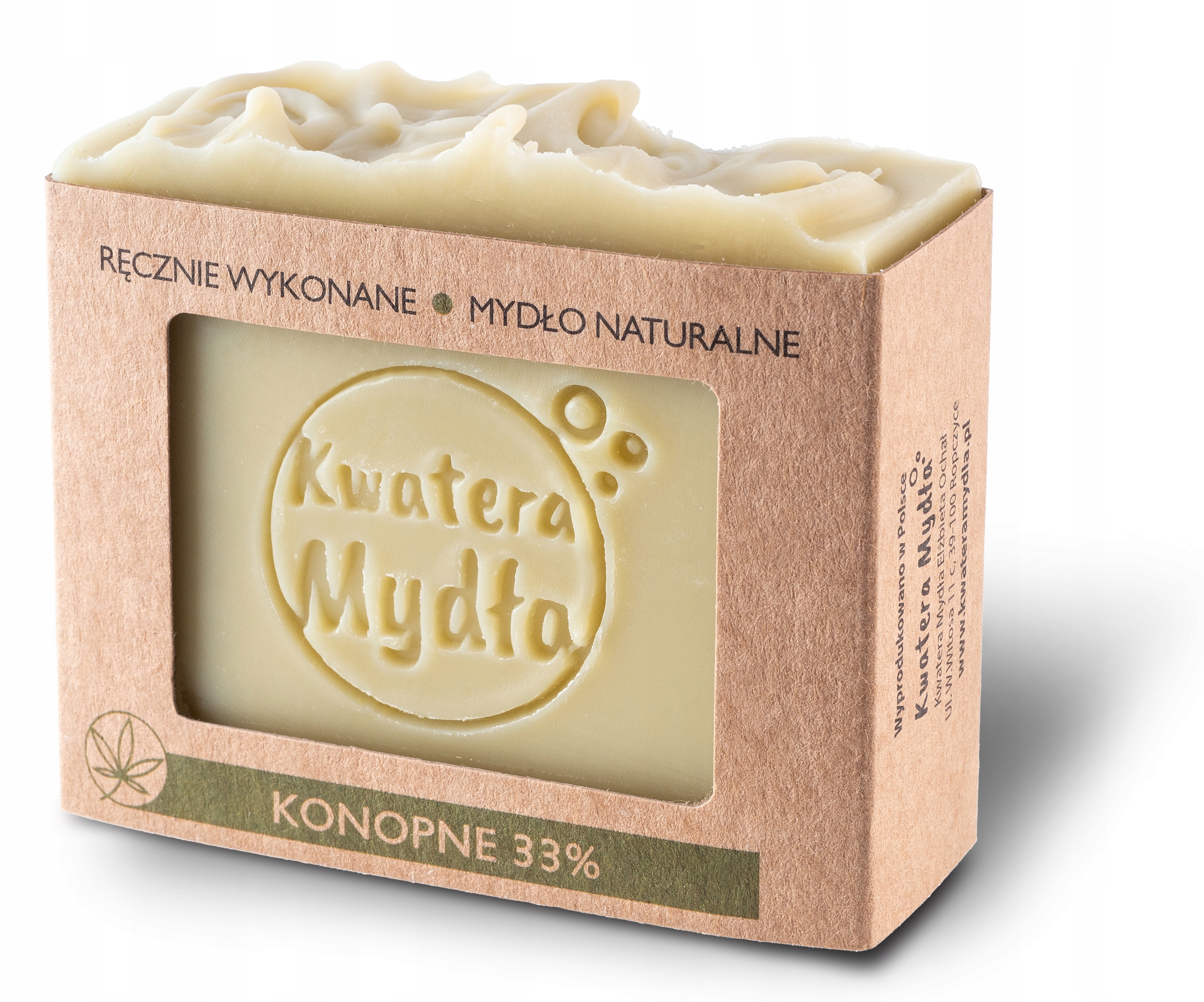 

Mydło Naturalne Konopne 33% 130 g KwateraMydła