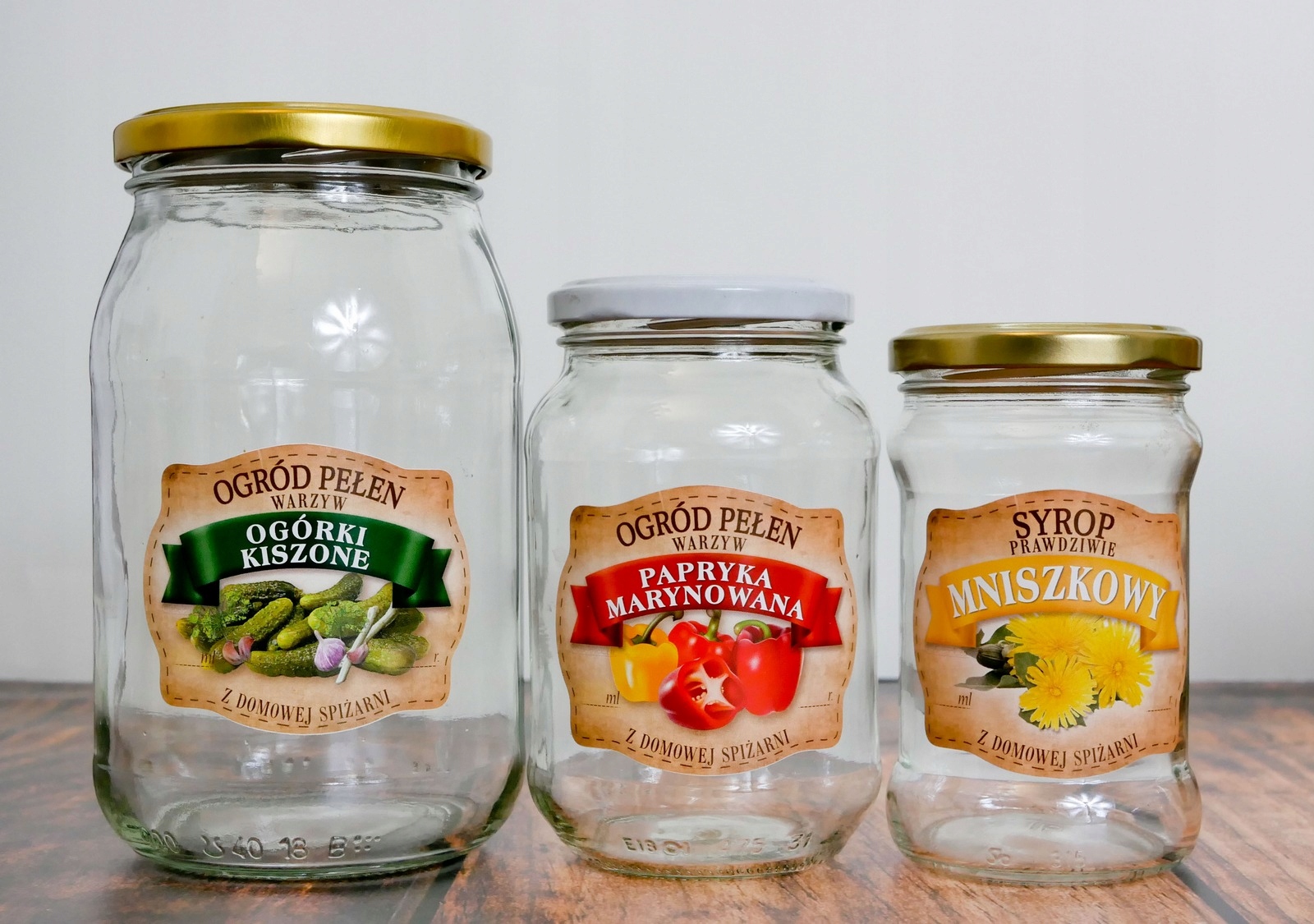 OGÓRKI KONSERWOWE - Etykieta na słoik, naklejka Kolor inny