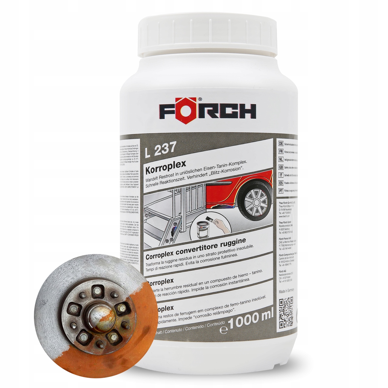 PREPARAT ANTYKOROZYJNY 1L FORCH L237 KORROPLEX - Neutralizator rdzy Producent Forch