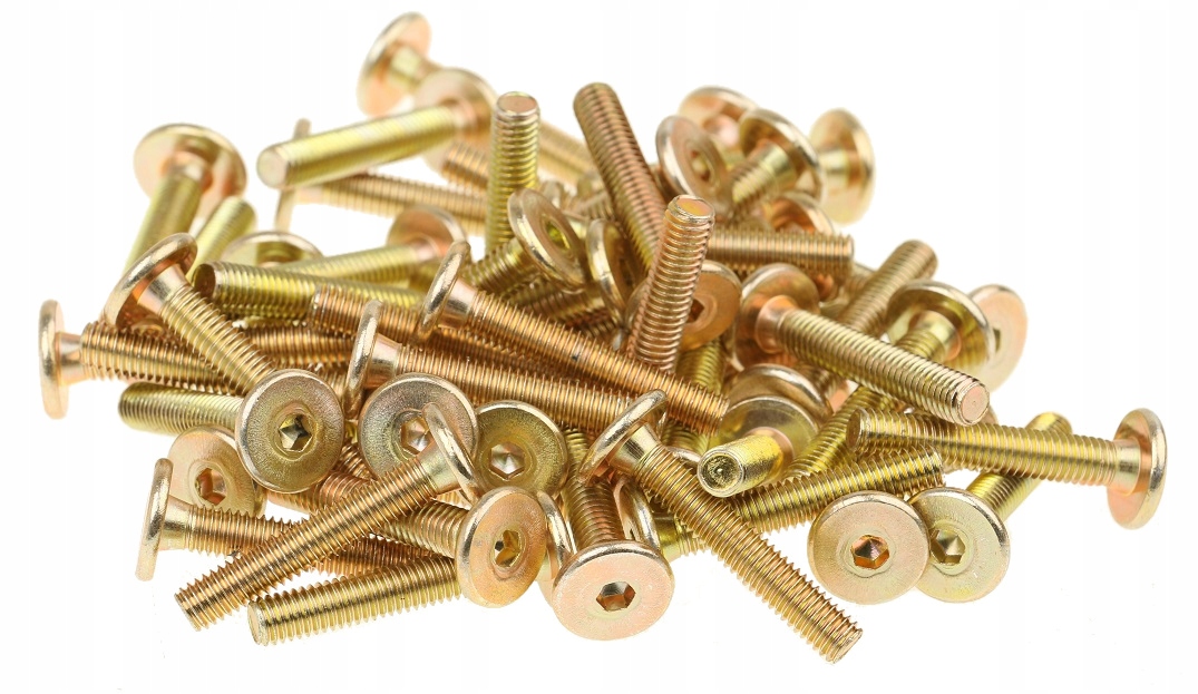 

Śruba Szwedzka Meblowa M6 x 35 mm 50 sztuk Płaska