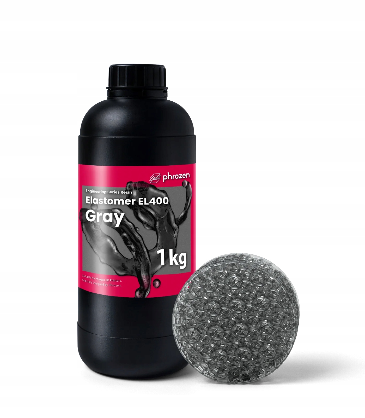 Uv pryskyřice Phrozen Elastomer EL400 Grey Gray Šedá 1 kg 1 l pro 3D tiskárnu