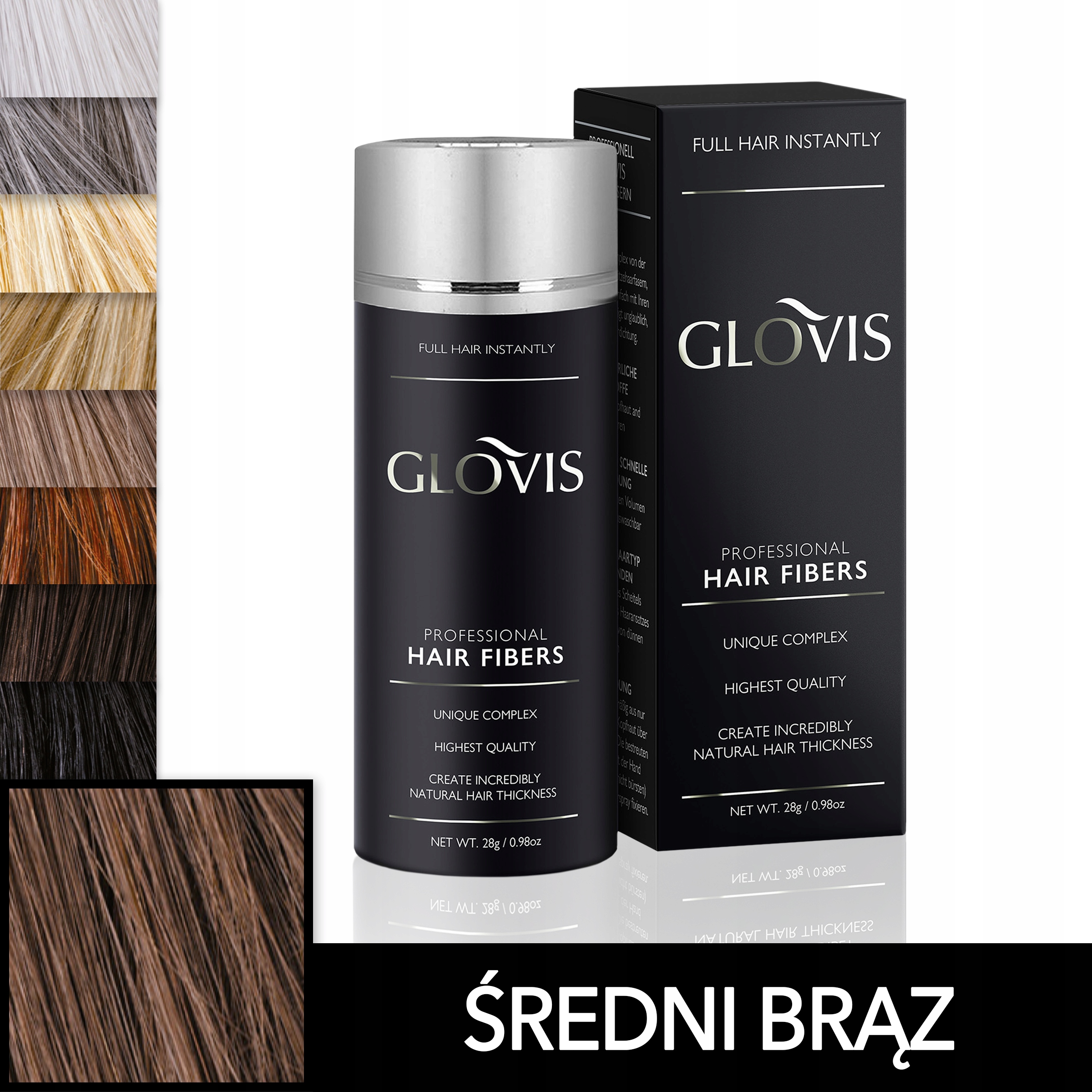 

Włókna Glovis 28g Średni Brąz Medium Brown