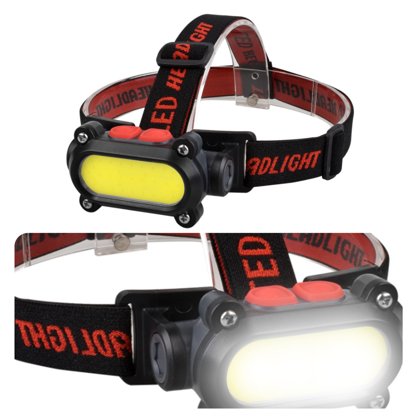 

Latarka Czołowa Led Cob 1200mAh 4h 250lm warsztat