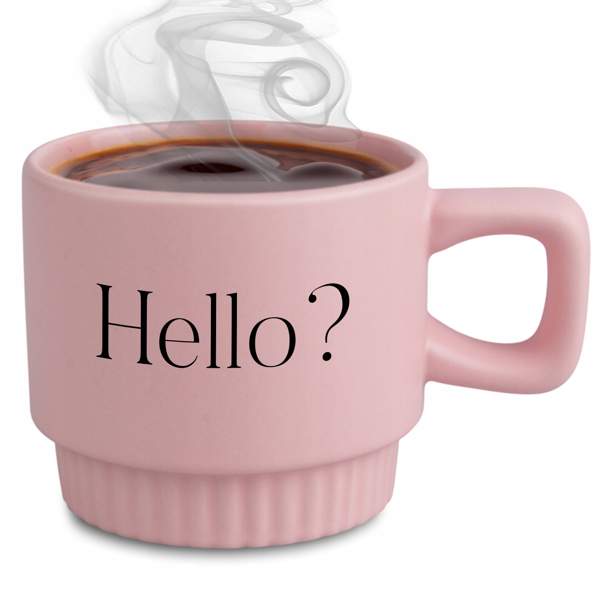 Ryflovaný hrnček Hello ružový? Ako darček do kancelárie na každý deň