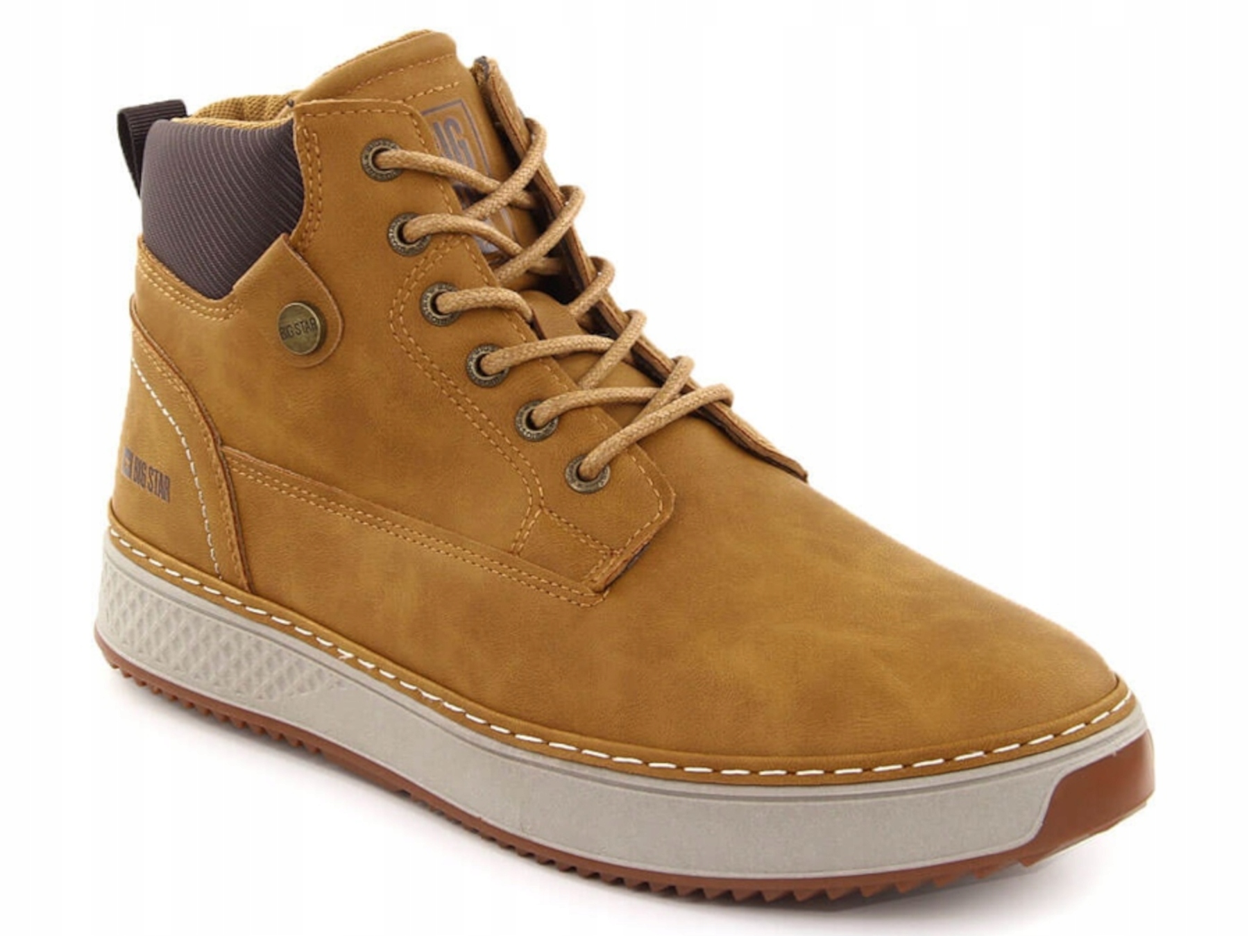 Módní pánské boty Big Star OO174561 nad kotník ležérní ekologická kůže podzim 42