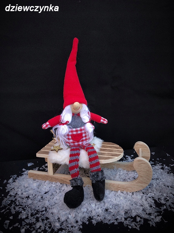 ŚWIĄTECZNY SKRZAT MIKOŁAJ KRASNAL DEKORACJA BOŻONARODZENIOWA GNOM 32 cm Kod producenta DP217-661A