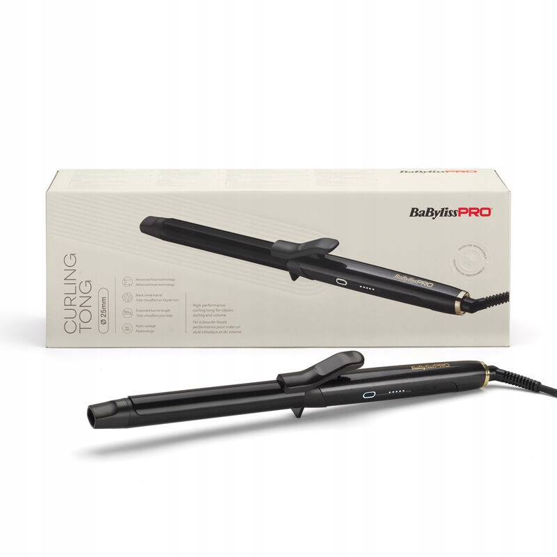 BaByliss Pro Lokówka 25mm, BAB2493E, Profesjonalna, Z Klipsem, Curling Tong