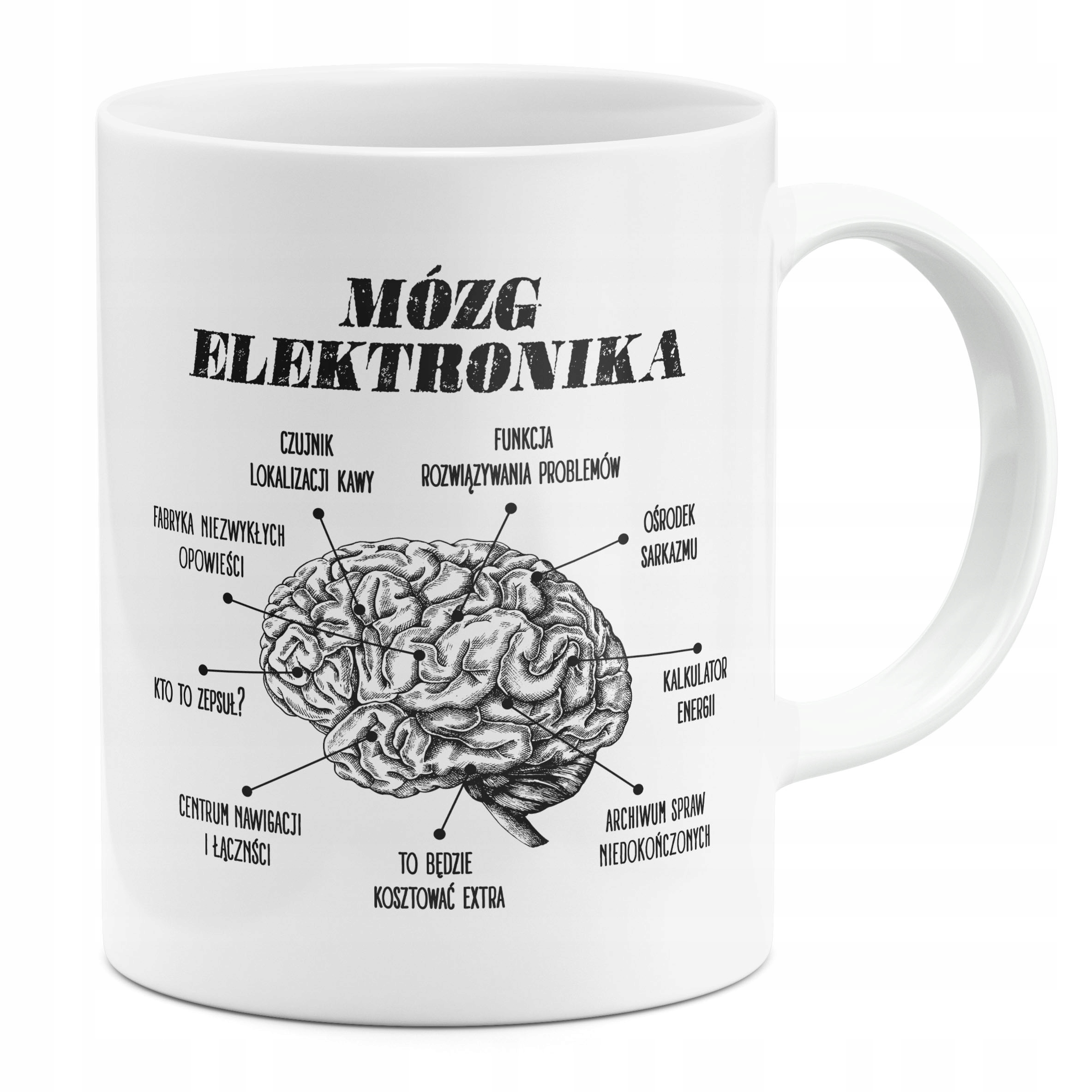 

Kubek Mózg Elektronika Śmieszny