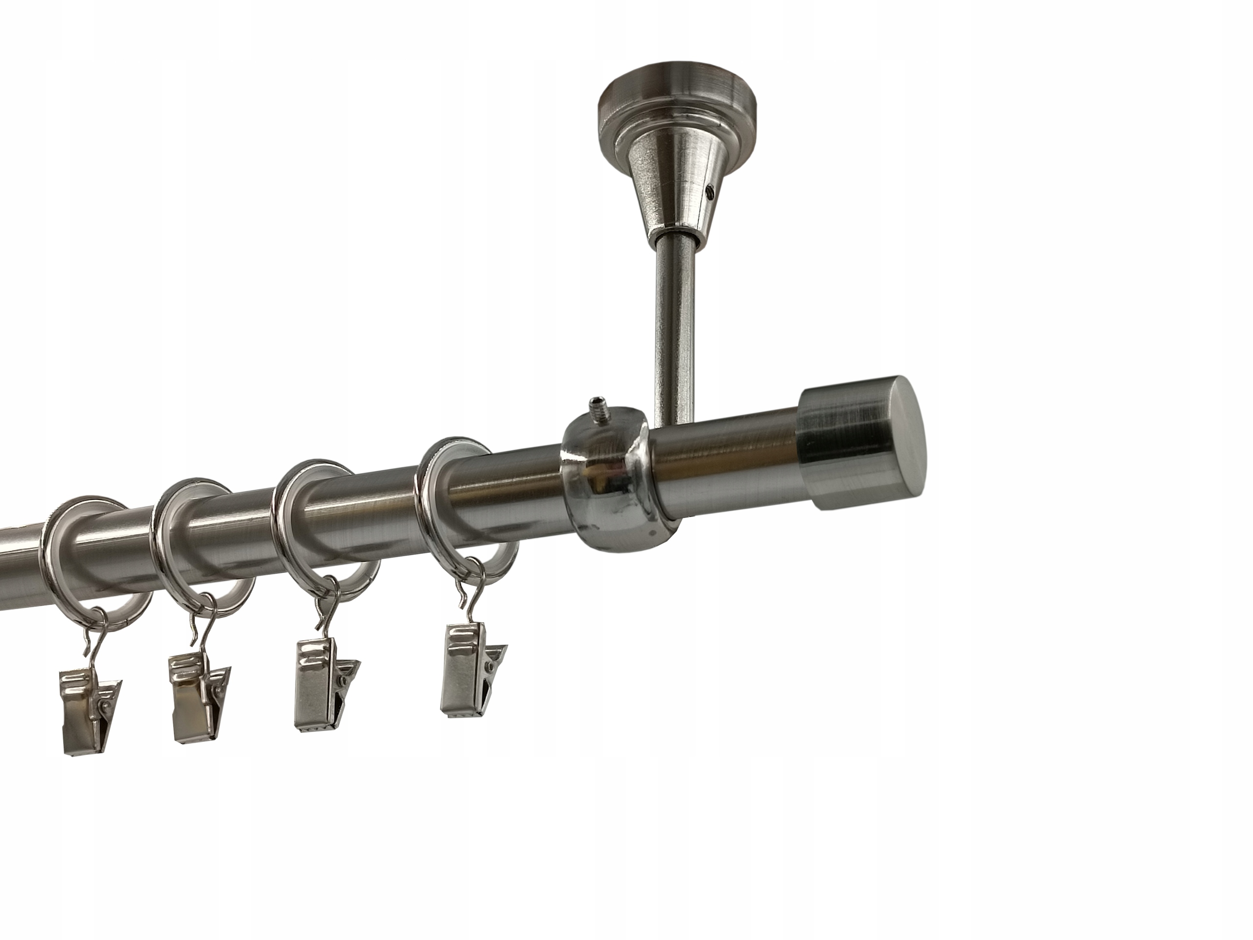 Garnýž Kovový Strop 19mm MIX Koncovek Nikl 240cm Smart galvanizovaný