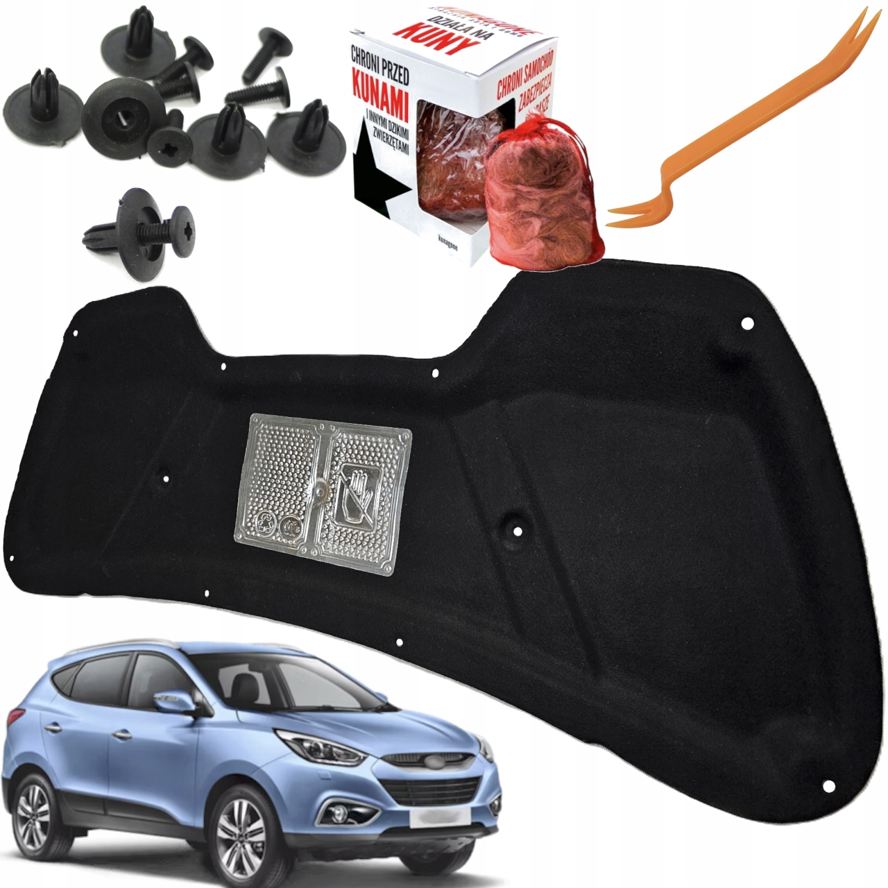 Odhlučnění masky Izolační podložka Hyundai IX35 09-15 Odstrašovač Stahovák