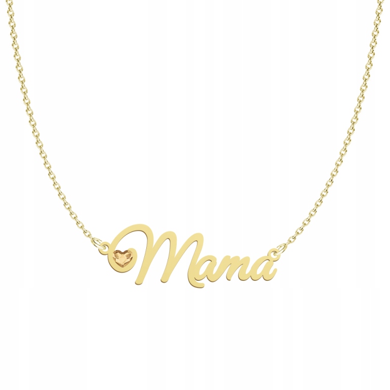 

Pozłacany Naszyjnik Mama Dzień Mamy Dedykacja