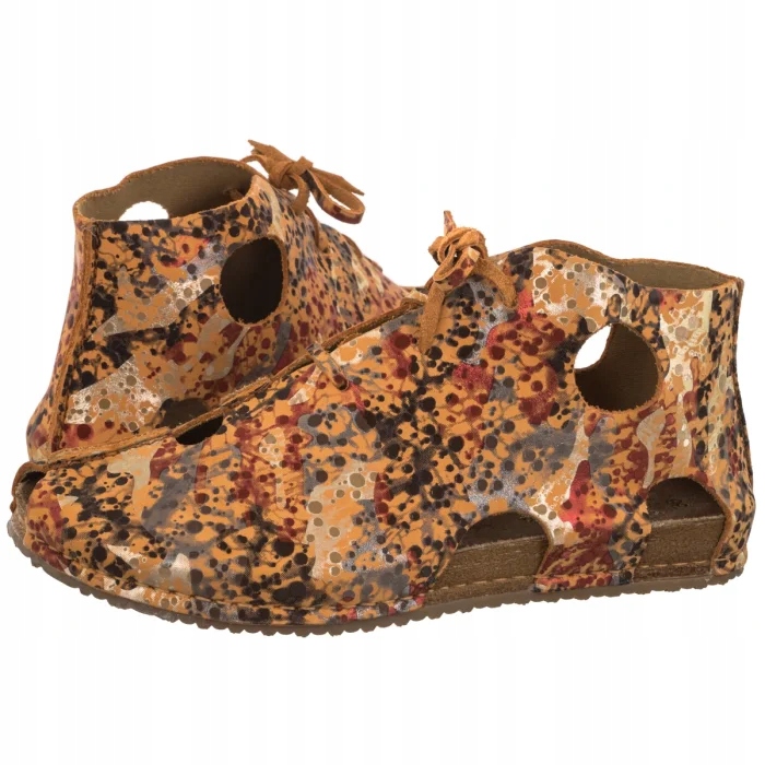 Kožené dámské sandály Maciejka Oranžové 03426-14/00-6