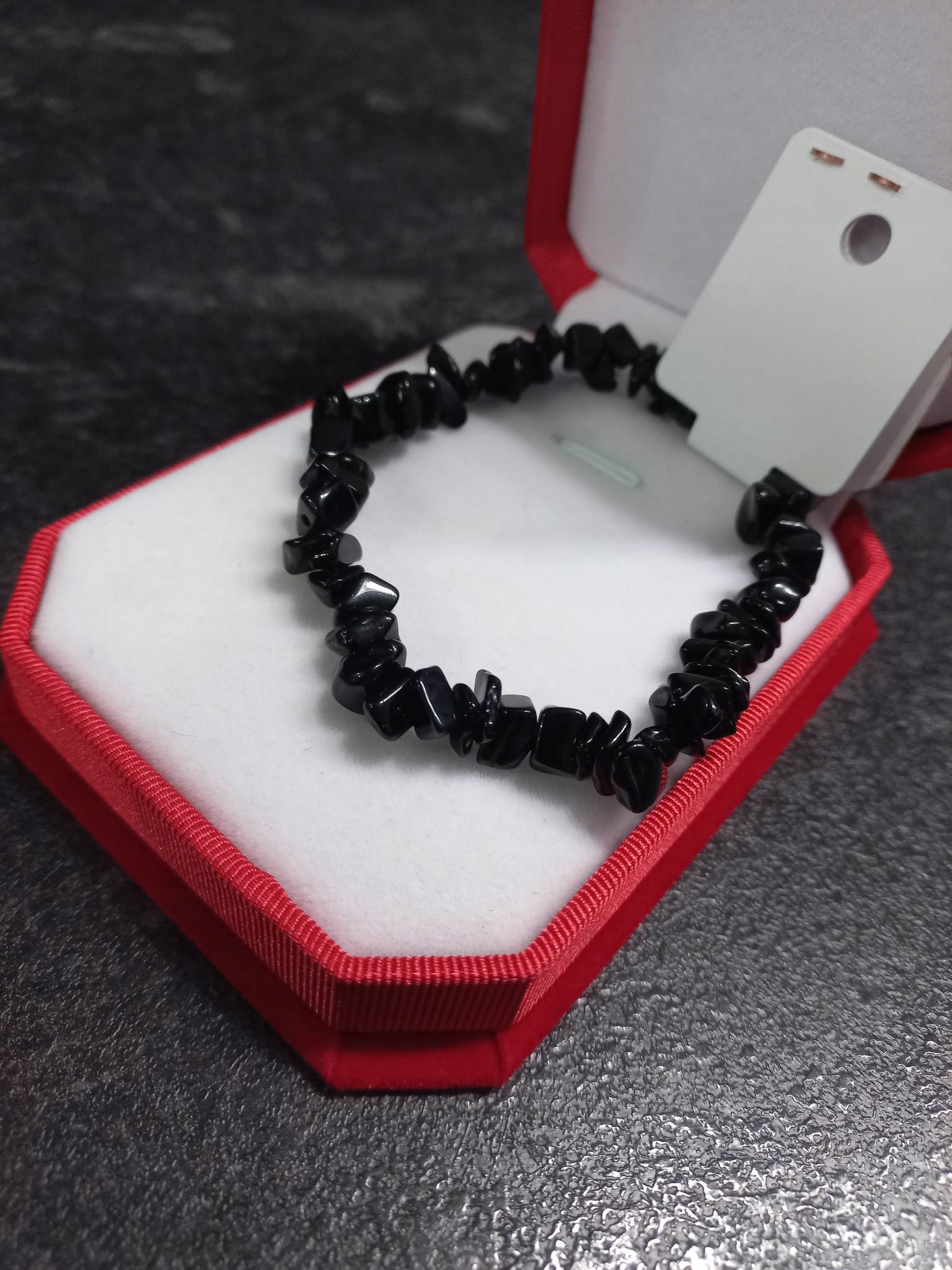 BRANSOLETKA KAMIEŃ CZARNY TURMALIN AMULET Marka Inna marka