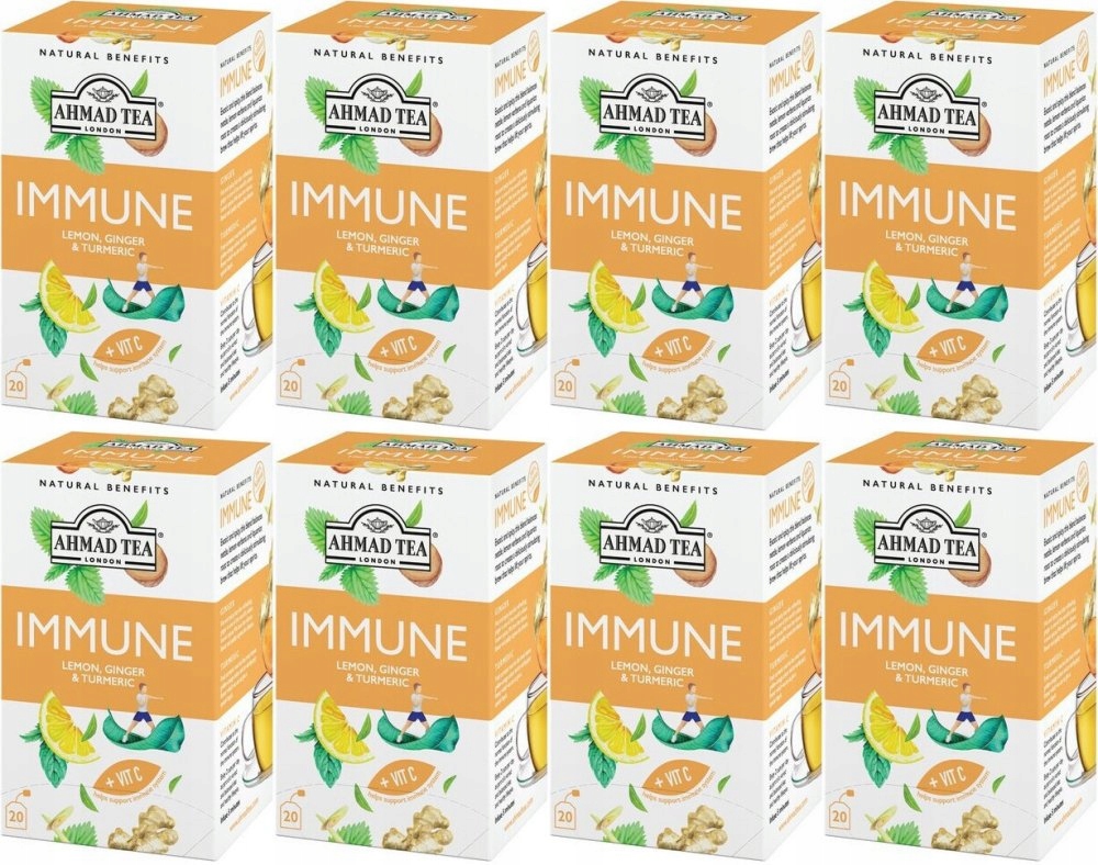 Ahmad Tea Immune Benefit napar imbir kurkuma 20 tb x8