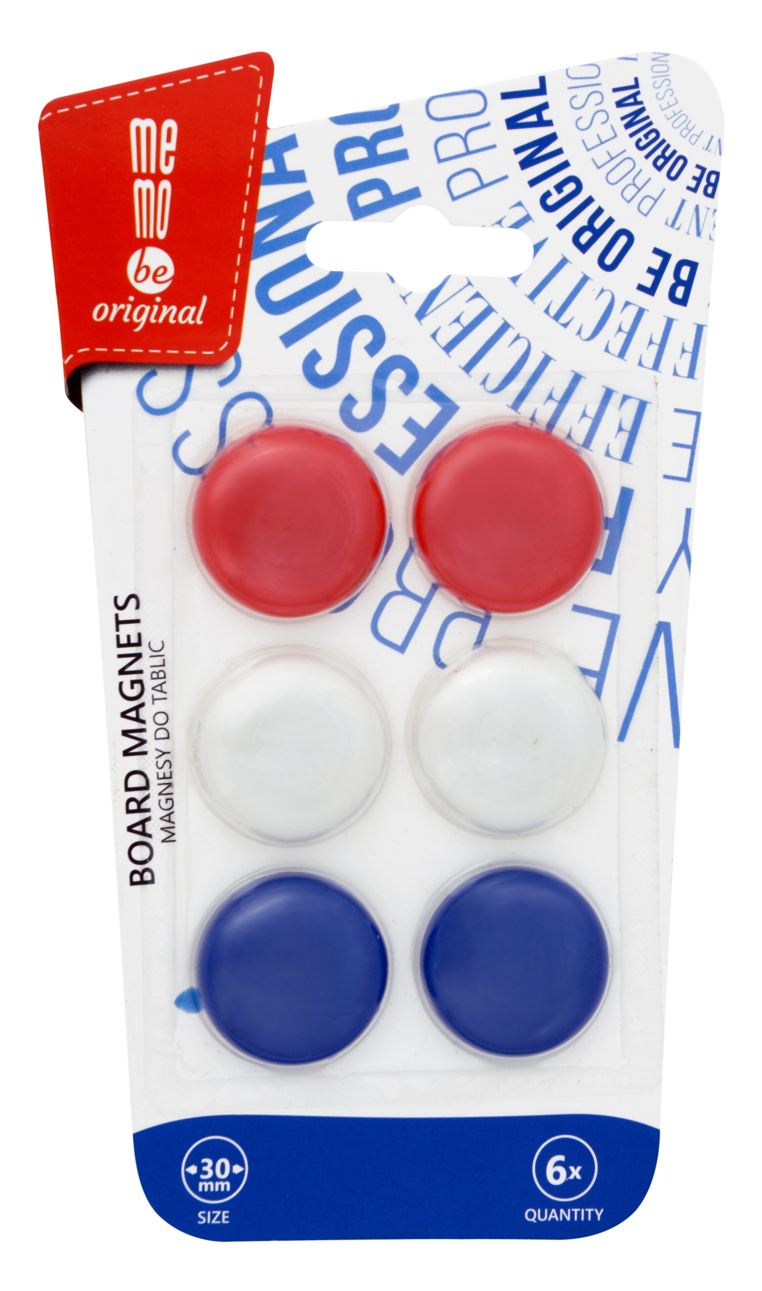 MemoBe Magnesy kolorowe do tablic 6 sztuk 30 mm