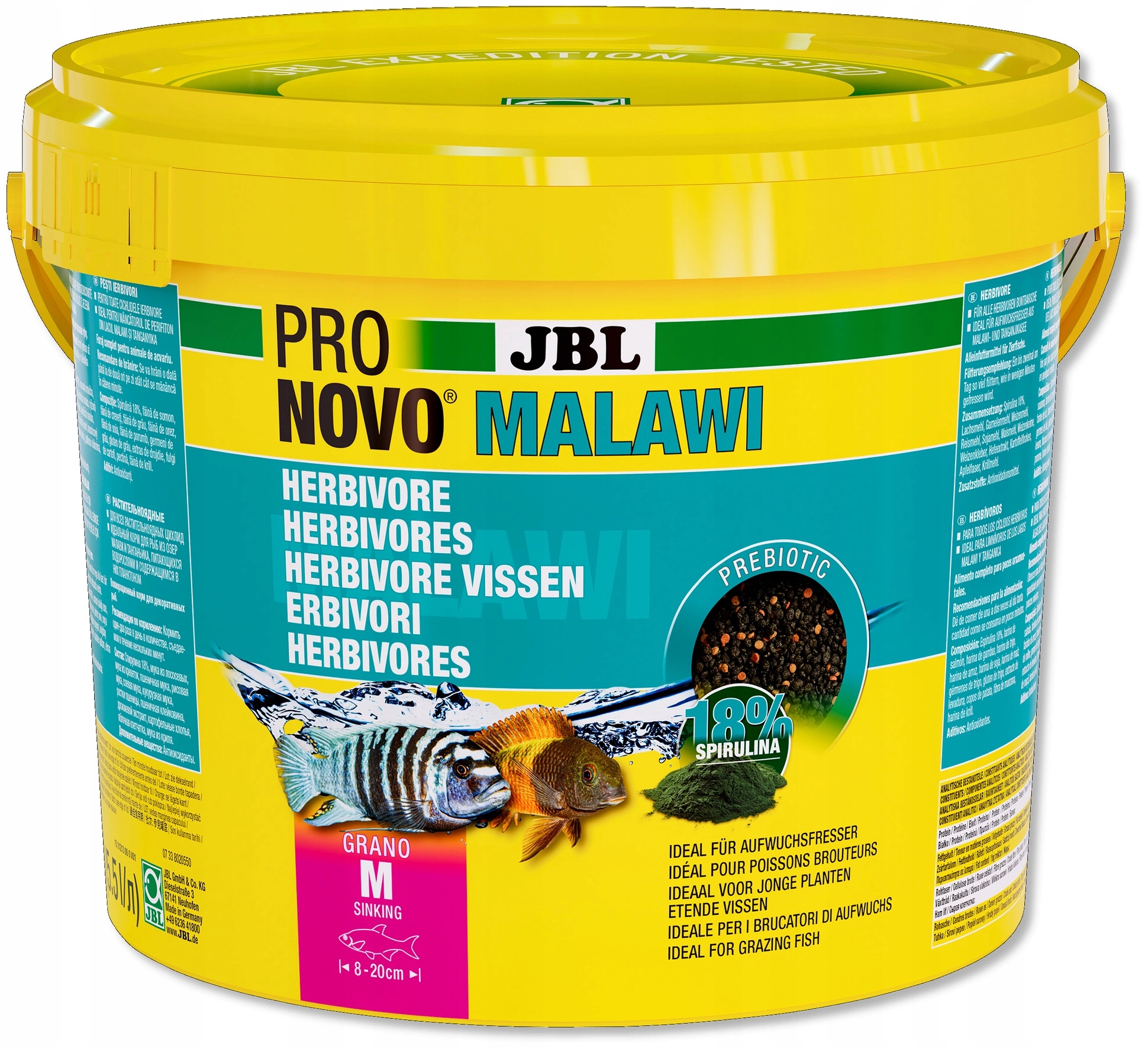 Jbl Pronovo Malawi Grano M 5,5 L pokarm w granulkach dla pielęgnic