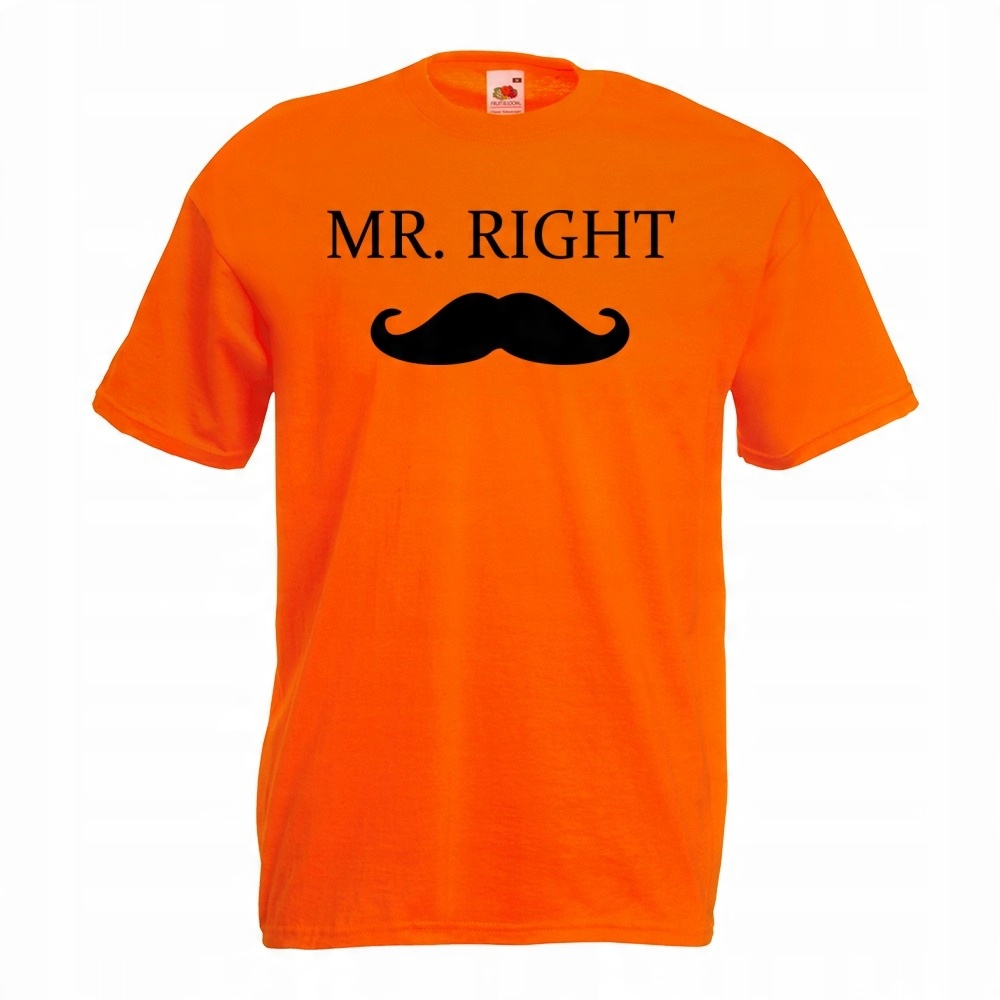 

Koszulka Mr. right prezent dla par XXL pomarańczow