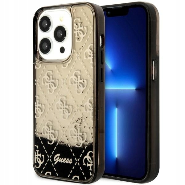Pouzdro Pro Iphone 14 Pro Guess Liquid Glitter 4G Transparentní