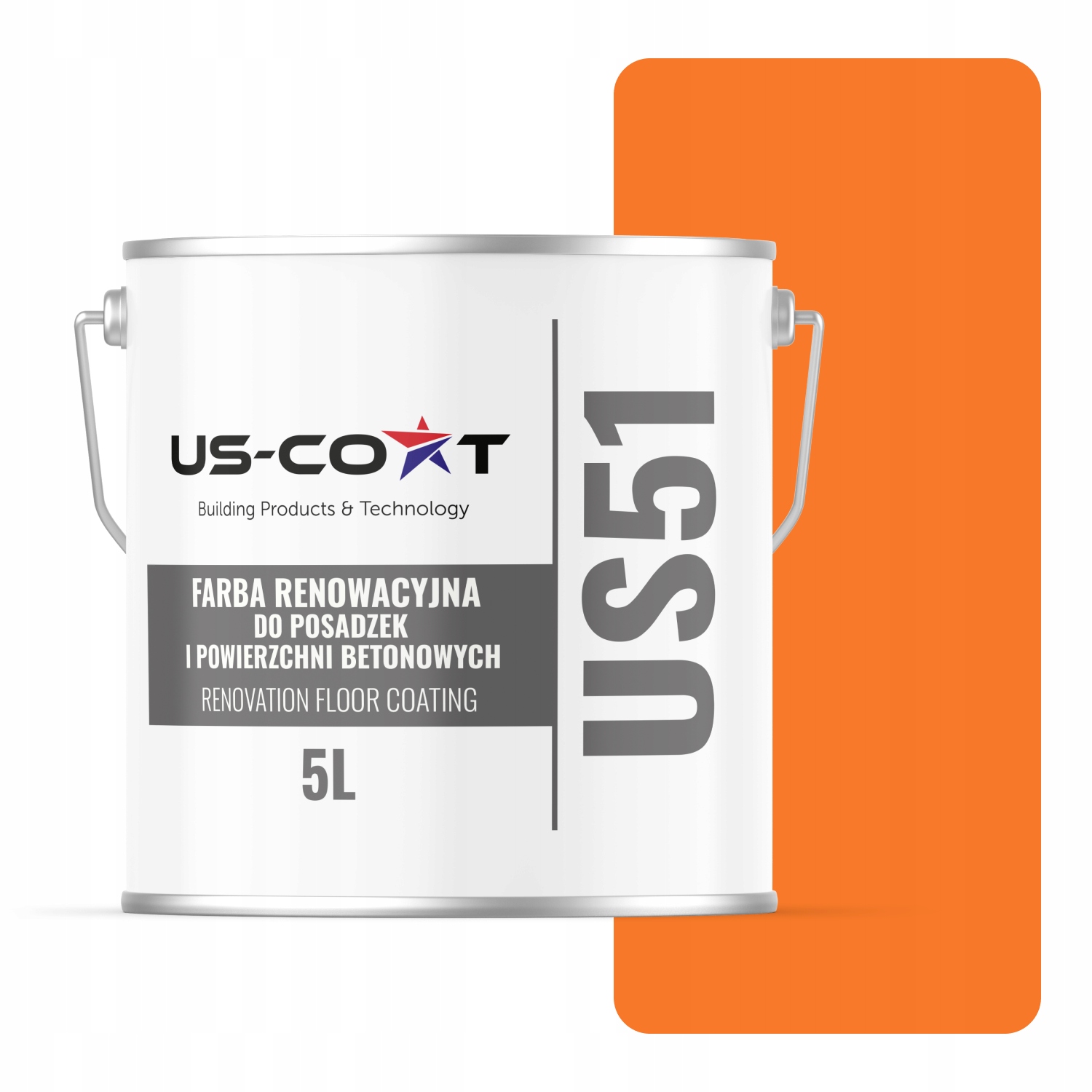 Farba Na Renováciu Podláh Betón Garáž Oranžová Pastelová RAL2003 Mat 5 L