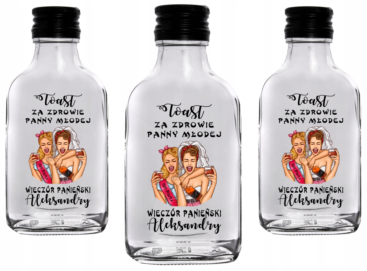 

10x Pamiątka Wieczoru Panieńskiego Butelki 100ML