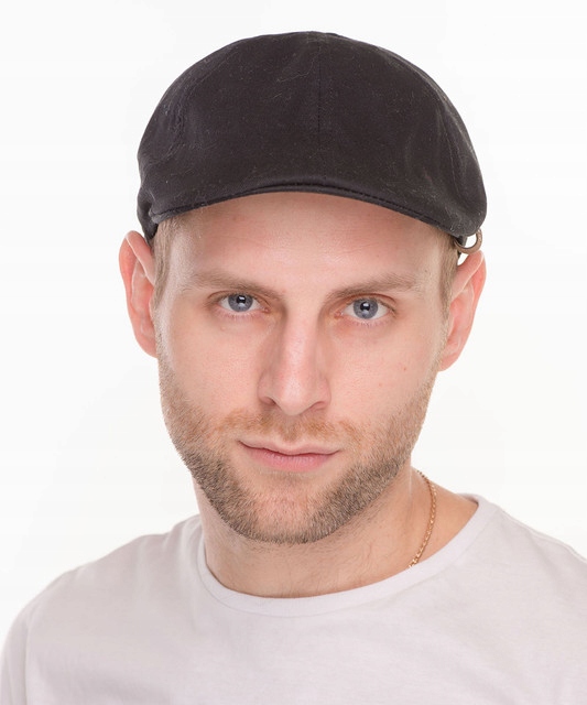 

Czarny Letni Kaszkiet Męski Bawełna Czapka