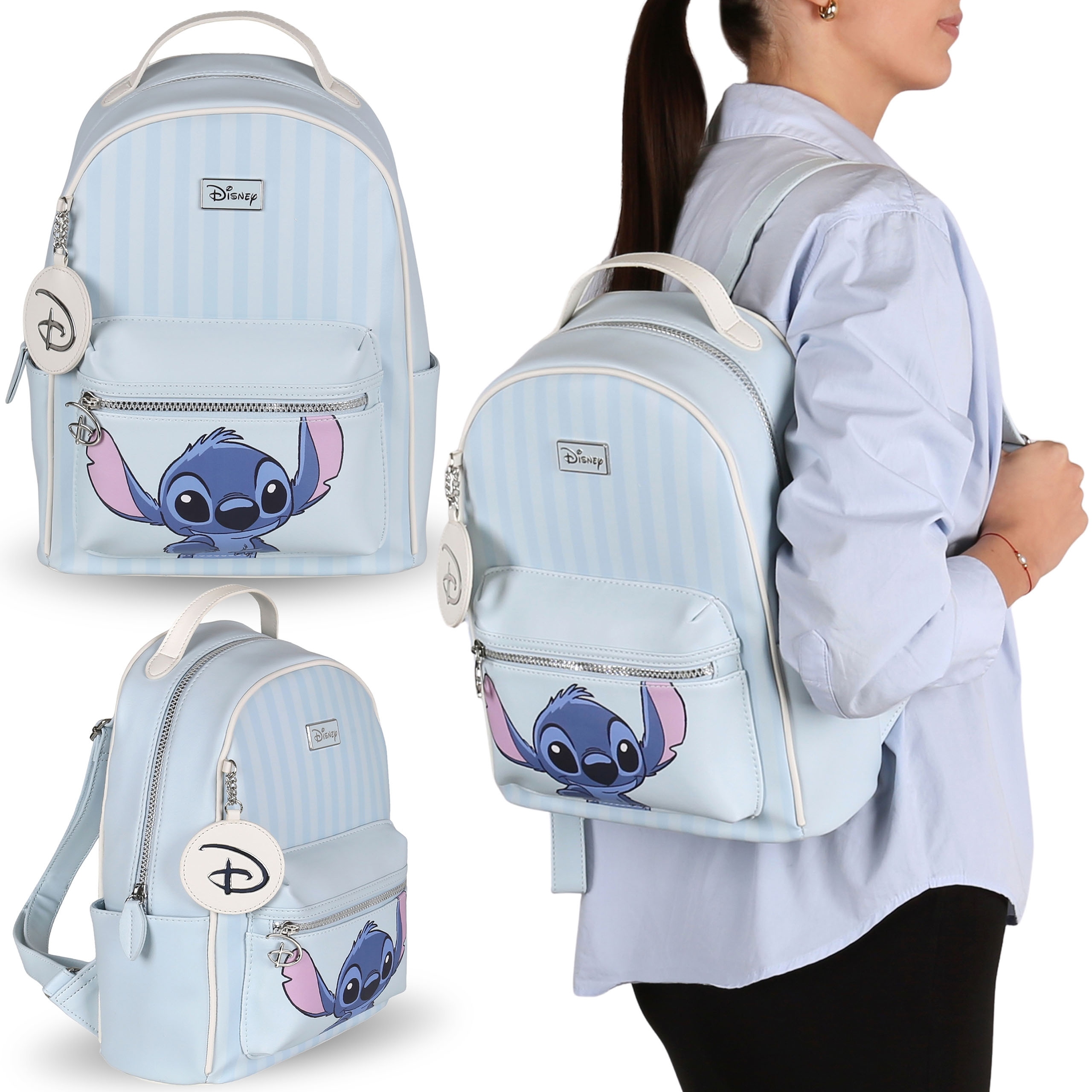 Disney Stitch Ekokůže batoh Pro Mládež, Prostorný dámský městský batoh