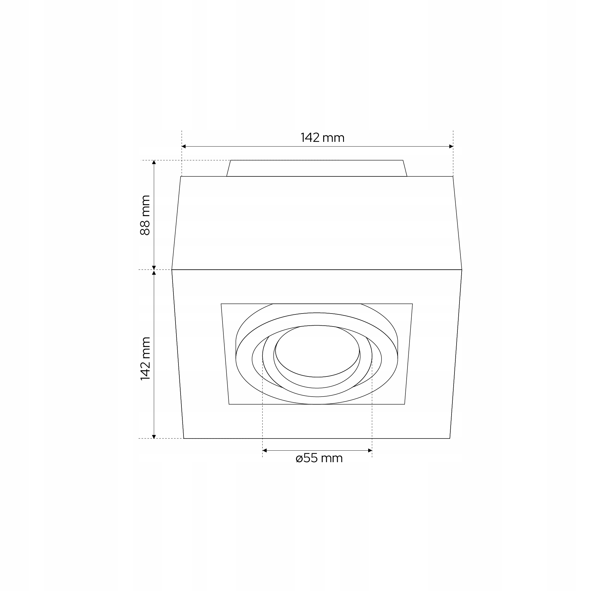 LAMPA SUFITOWA PLAFON LED NATYNKOWY OPRAWA BIAŁA EDO Kolor biały czarny