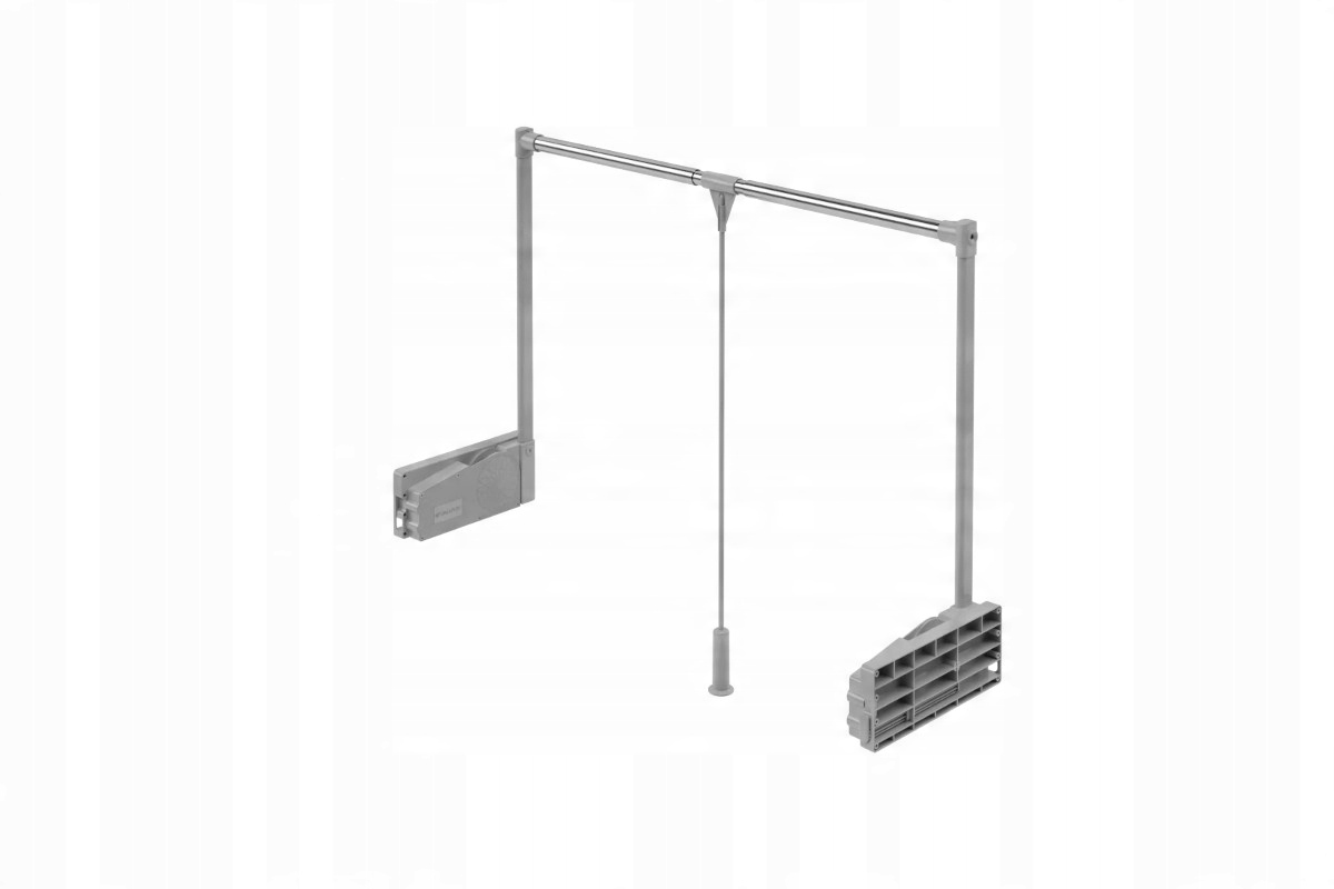Pantograf vešiak na vysokú montáž Šedý, zaťaženie 650-900 mm, 10 kg