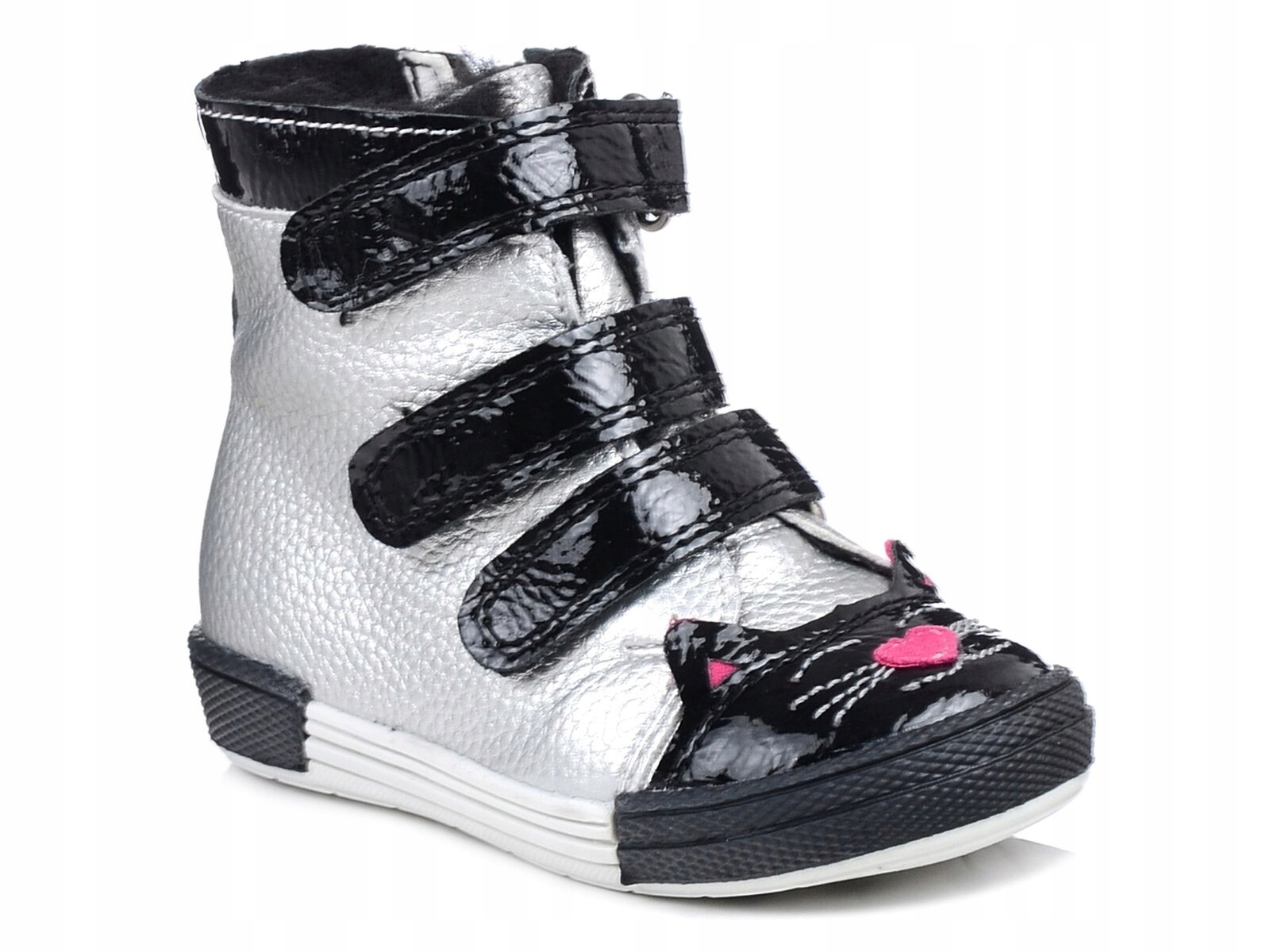 Buty zimowe dziecięce dziewczęce ocieplane na rzepy Kornecki 6017 25