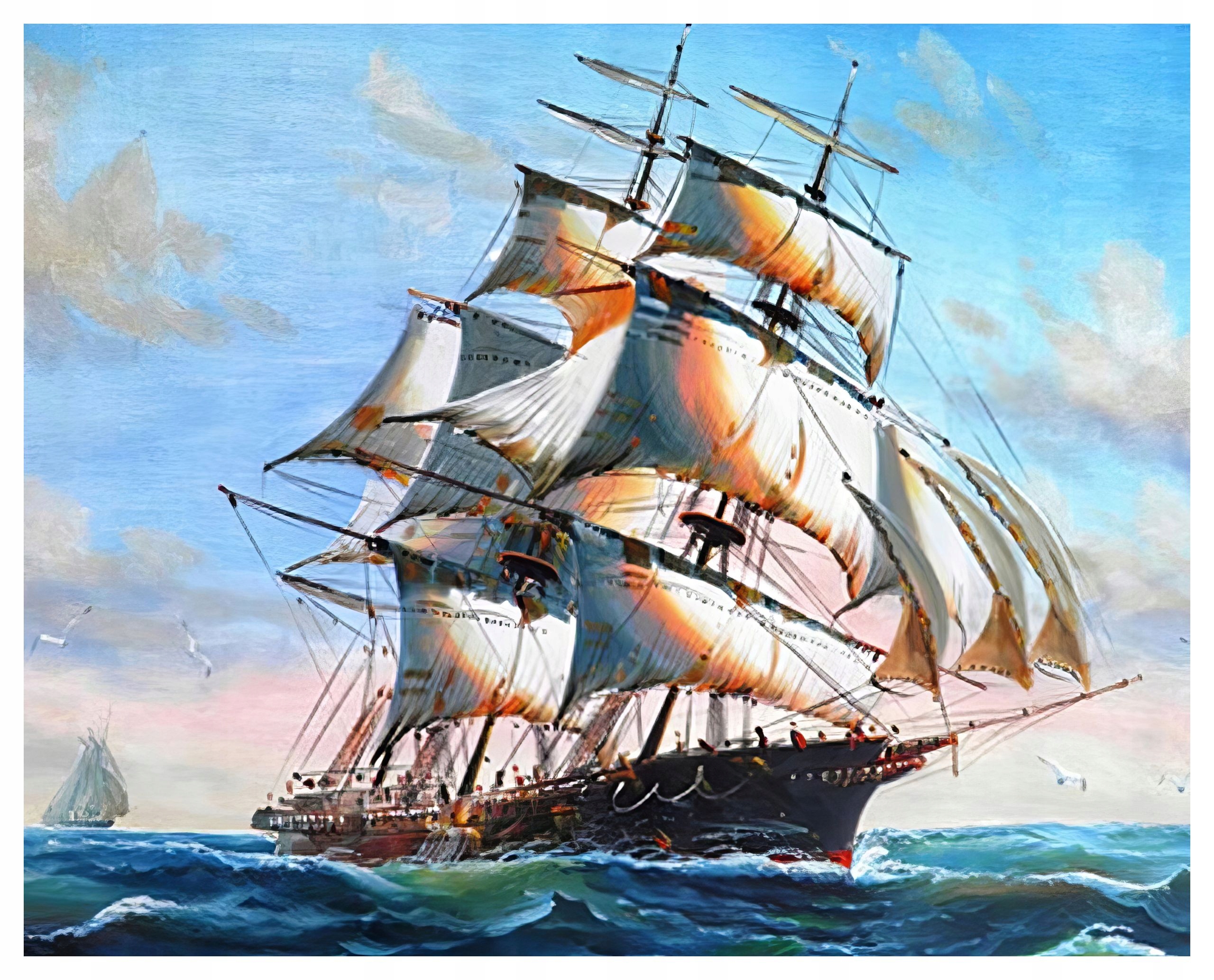 Diamantová Výšivka Diamond Painting Mozaika Úžasný plachetní člun 45x55 cm K