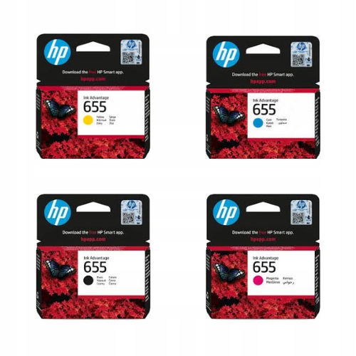 Hp komplet tuszy 655 CZ109AE+CZ110AE +CZ111AE+CZ112AE