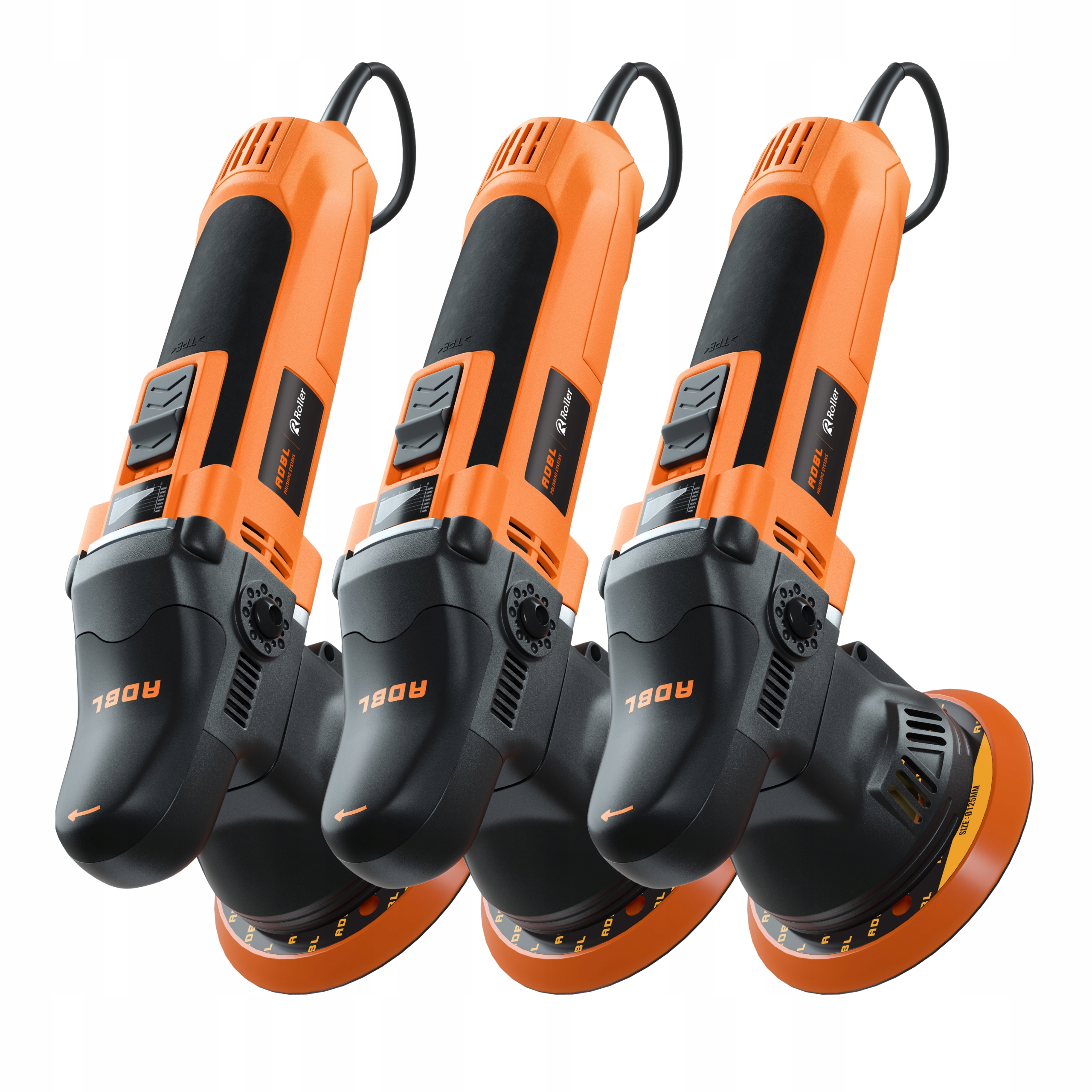 3X Adbl Roller D09125-01 Leštiaca Ložnica Da 9MM s Taškou na Detailing auta