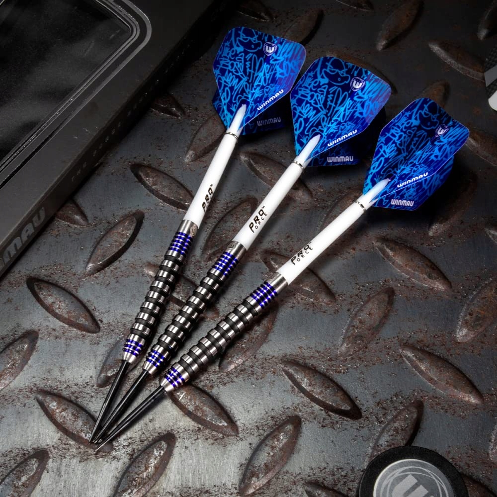 WINMAU Advance 500 Niebieskie Rzutki 22g Z Piórkami I Trzonkami — miniatura 6