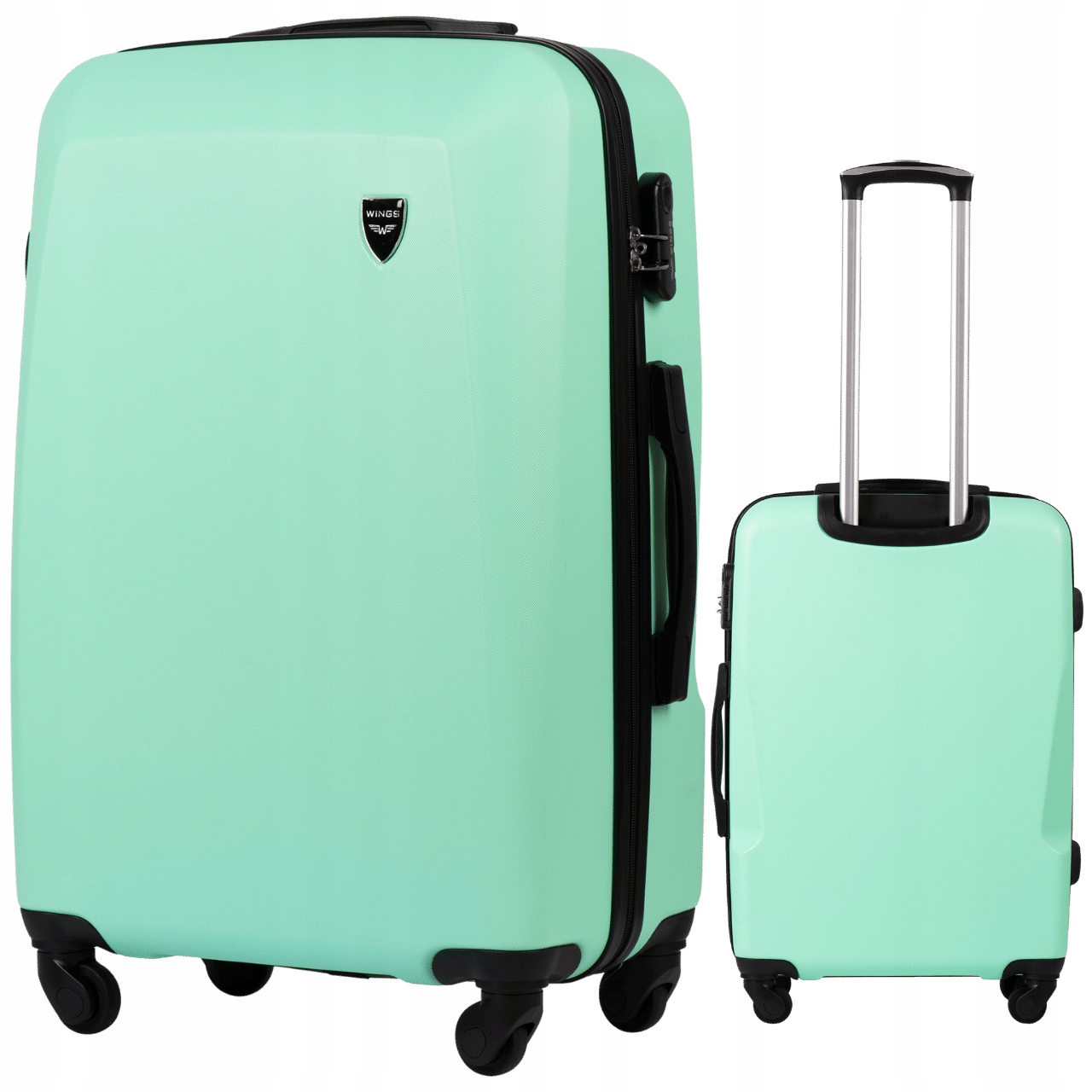 Cestovní kufr Zavazadla s Abs+ Wings Střední šifrovací zámek 4 Kola